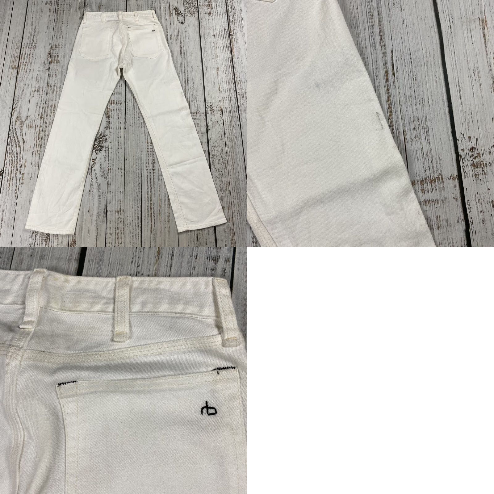Rag & Bone WOMENS rag & bone MADE IN NY USA WHITE BUTTON FLY STRAIGHT LEG DENIM JEANS SZ 30 Jeans Size 30" / US 8 / IT 44 - 8 Thumbnail