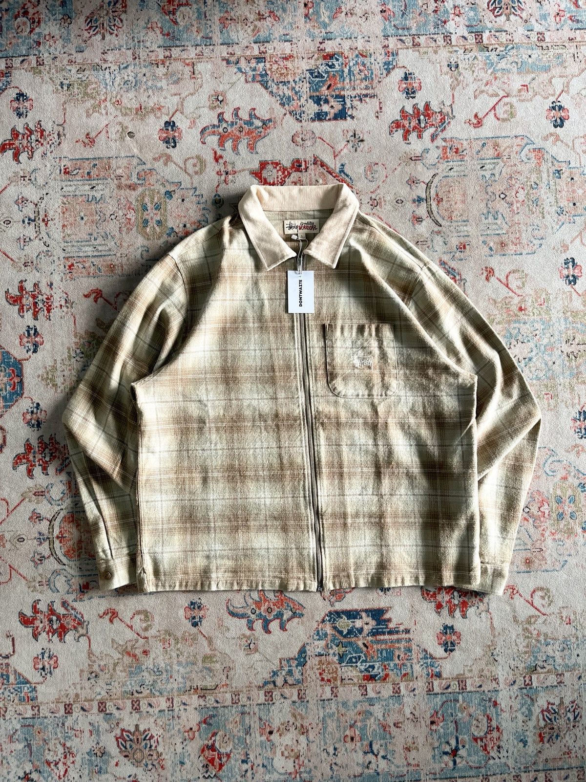 Stussy Stussy Mens Frank Plaid Zip LS Shirt | Grailed