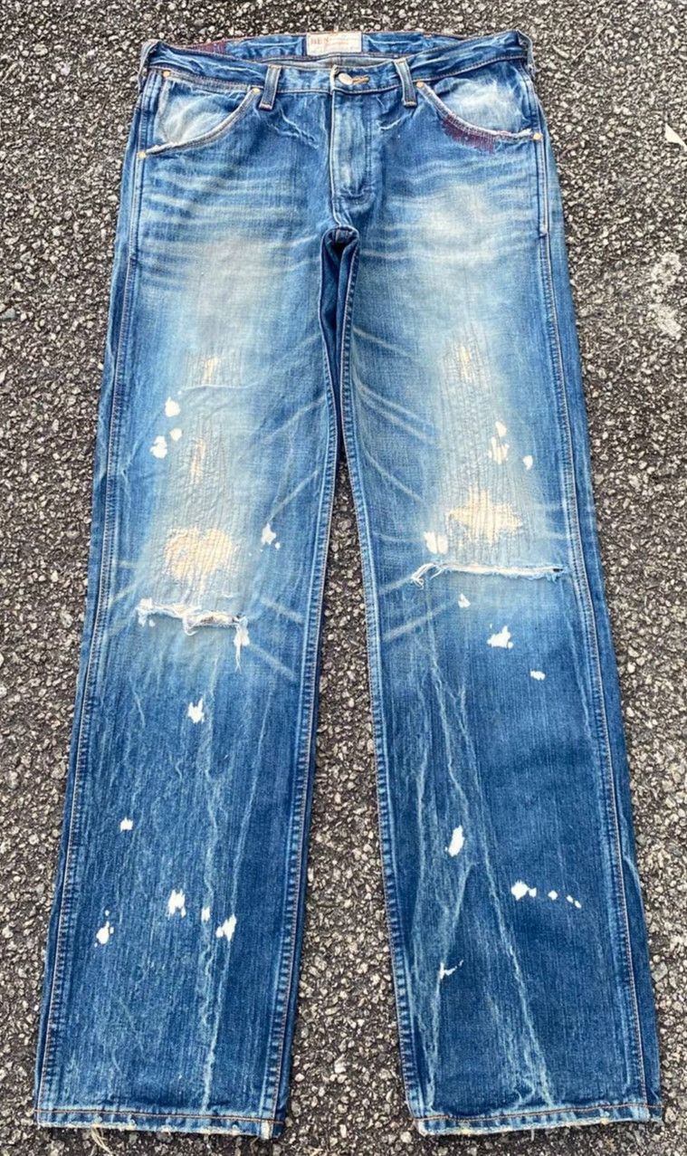 Vintage 80s Wrangler Blue Bell Distressed Denim