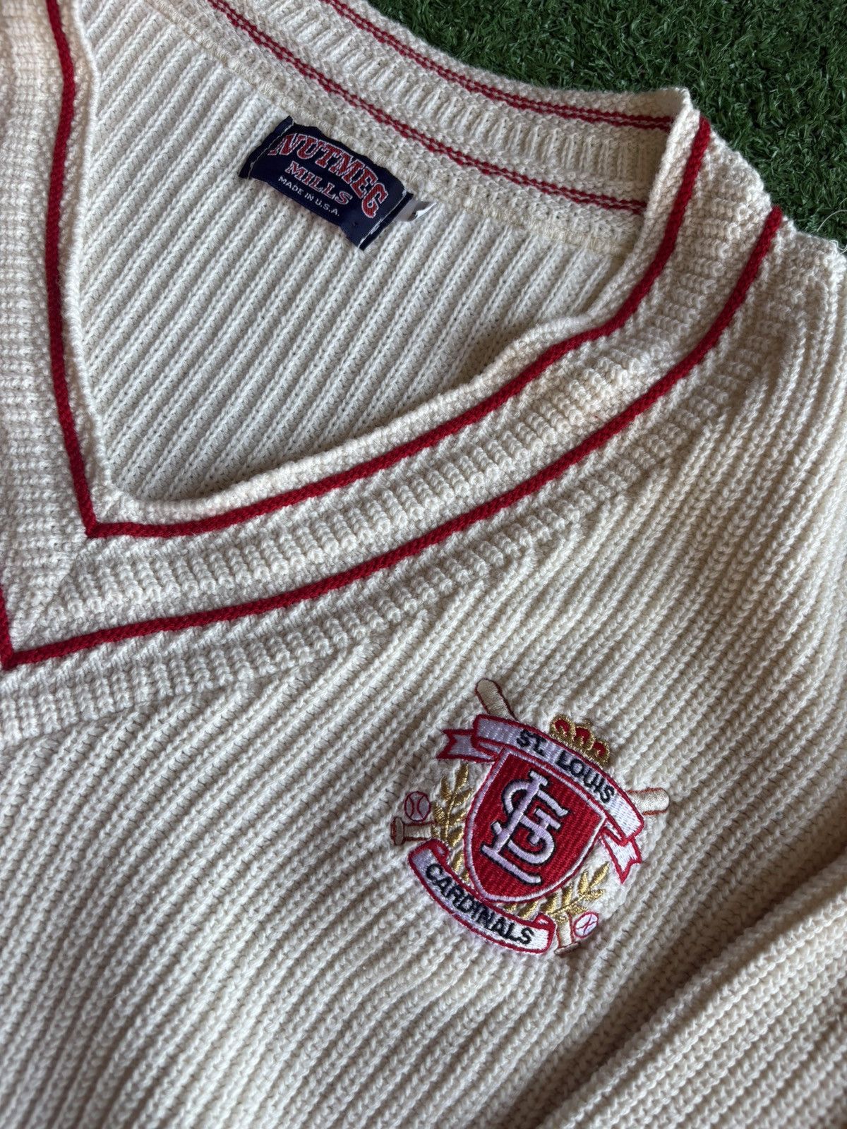 MLB × Vintage Vintage 1990’s St Louis Cardinals nutmeg Mills sweater Size US L / EU 52-54 / 3 - 3 Thumbnail