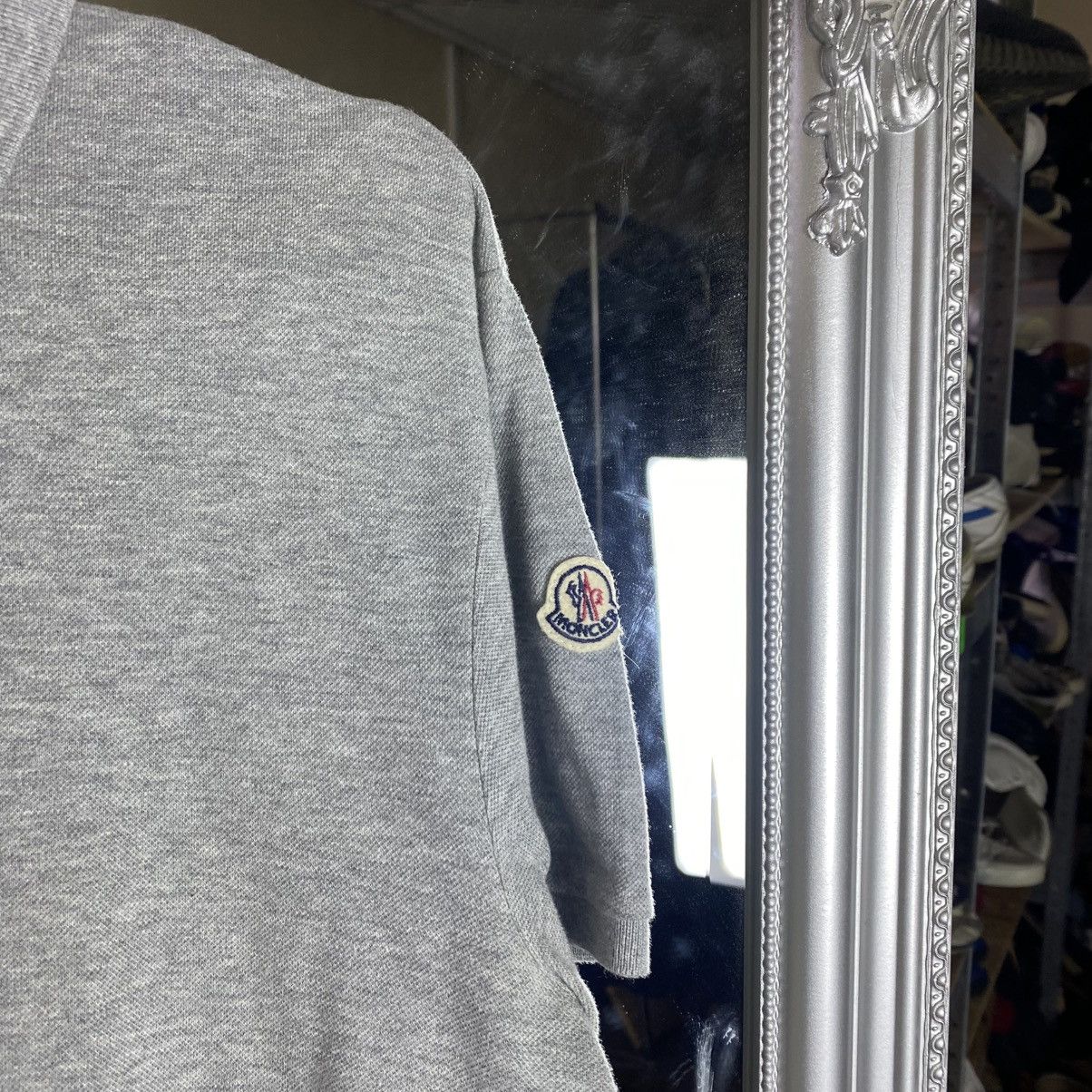 Moncler Vintage Luxury Polo Moncler Grey L size Size US L / EU 52-54 / 3 - 3 Thumbnail