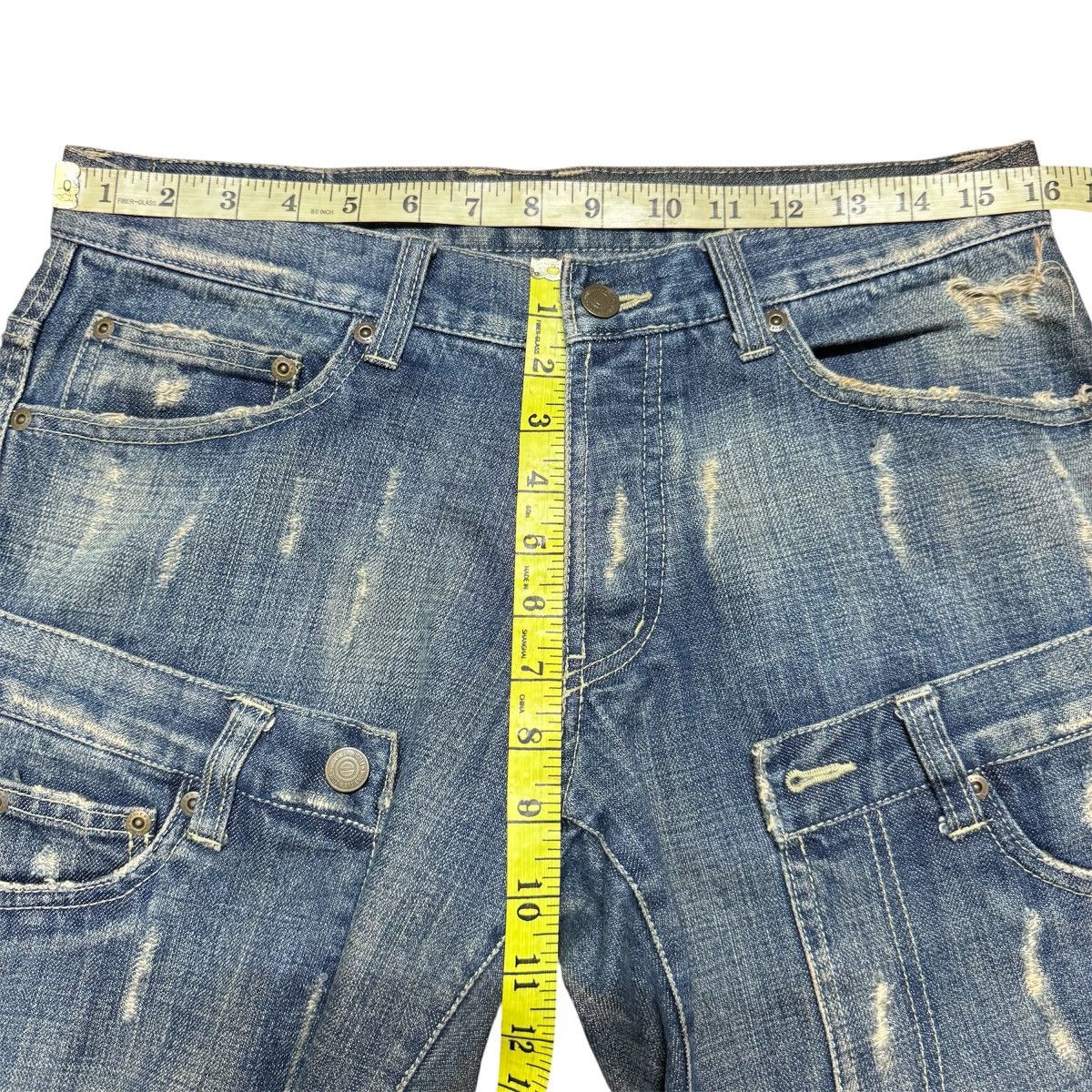 Nicole Club Monsieur Nicole Reconstructed Denim Jeans 20471120 Size US 31 - 15 Thumbnail