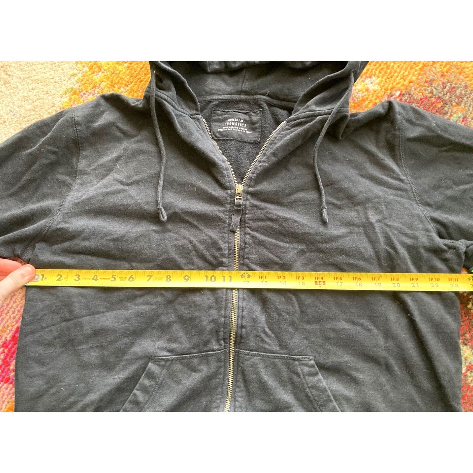 Market Loomstate Whole Foods Market Full Zip Hoodie Mens XL Black Logo Health Food Store Tight Zip Sweatshirt Size US XL / EU 56 / 4 - 7 Thumbnail