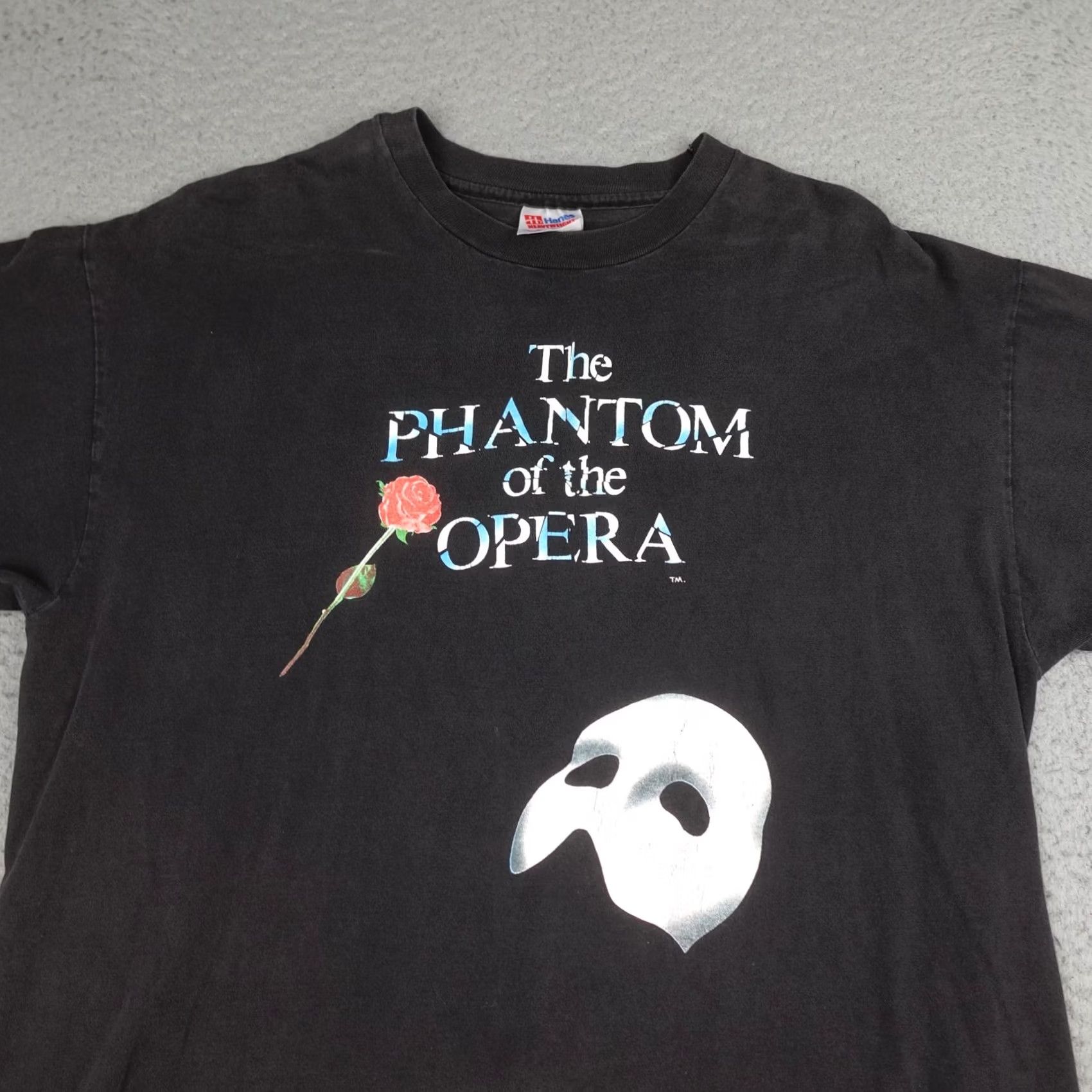 Hanes Vintage Hanes Phantom Of The Opera Shirt Mens XL Black Heavyweight Graphic Tee Size US XL / EU 56 / 4 - 3 Thumbnail