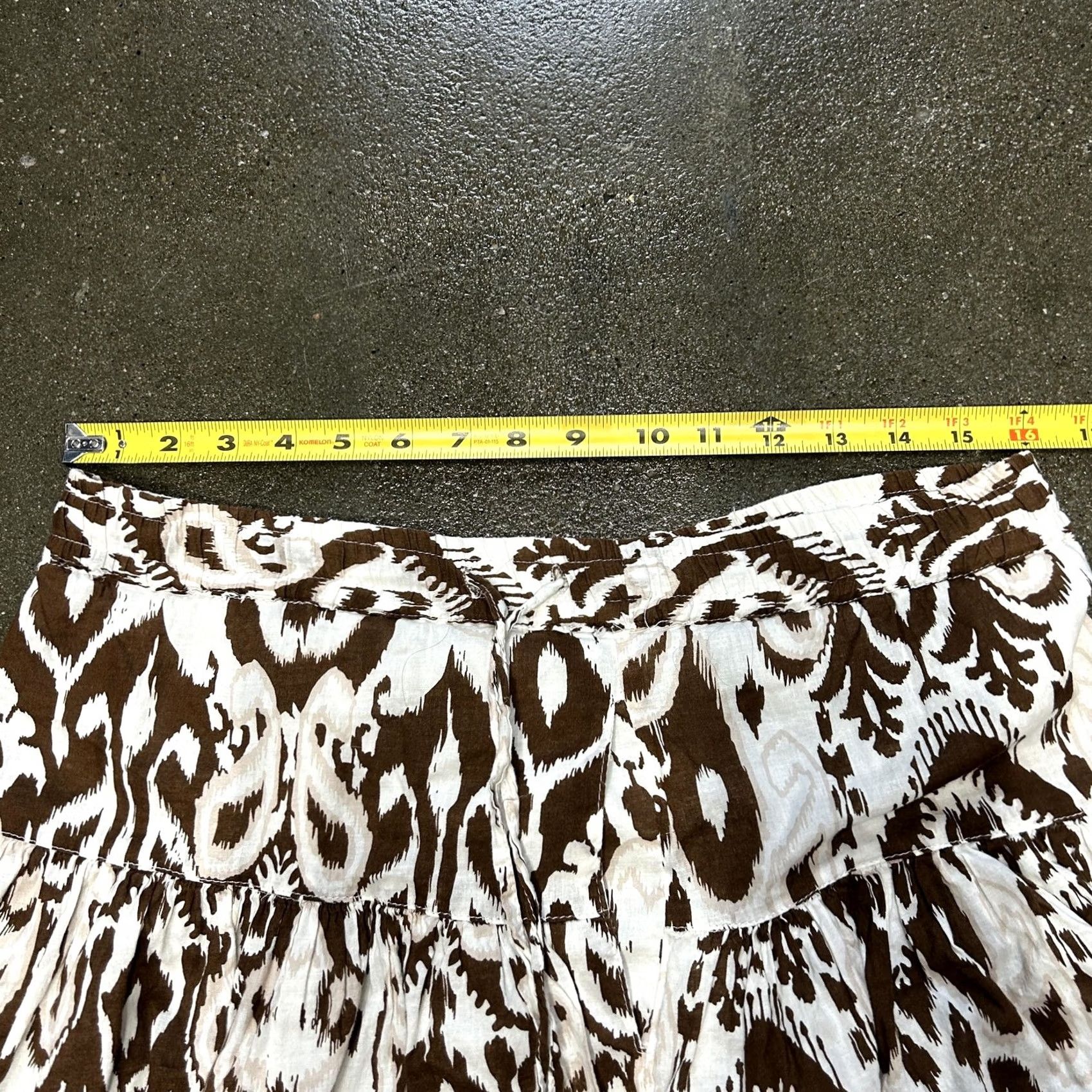 Etro VINTAGE? No — Metro Wear Skirt Womens Small Brown White Ikat A-Line Lined Boho Flowy Casual Size 28" / US 6 / IT 42 - 4 Thumbnail
