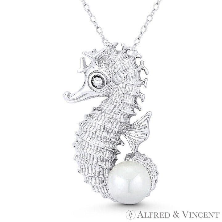 Other Seahorse Ocean Sealife Charm Cultured Pearl Pendant Size ONE SIZE - 1 Preview