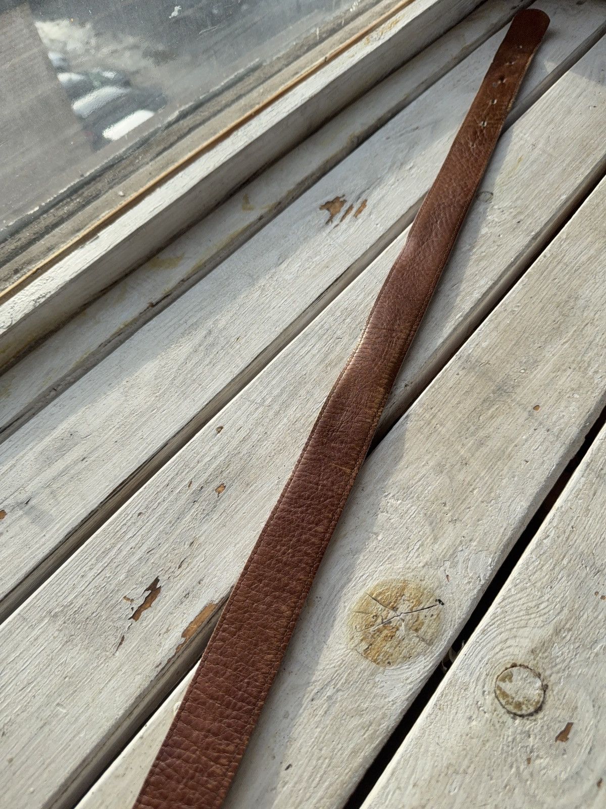 Japanese Brand Vintage Retro 90s Opium Real Leather Japanese style belt Size ONE SIZE - 9 Thumbnail