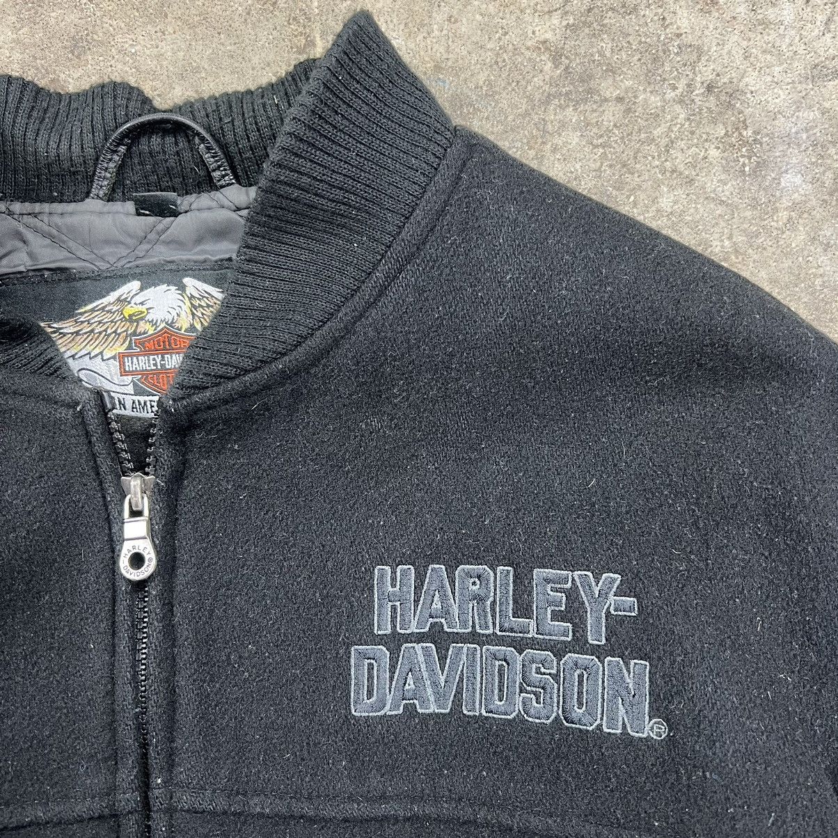 Harley Davidson × Vintage Harley Davidson Black Varsity Jacket Size US S / EU 44-46 / 1 - 4 Thumbnail