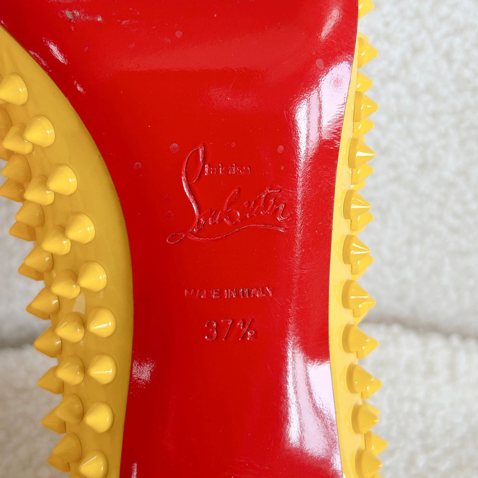 Christian Louboutin Christian Louboutin Yellow Pointed Toe Heels 37.5 Size US 7 / IT 37 - 9 Thumbnail