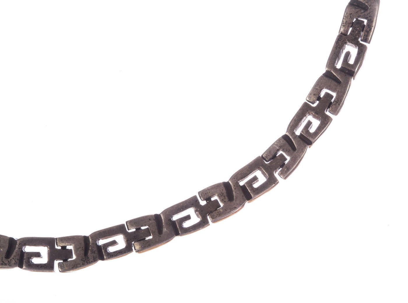 Handmade Mexican Sterling Silver Greek Key Collar Necklace Size ONE SIZE - 3 Thumbnail