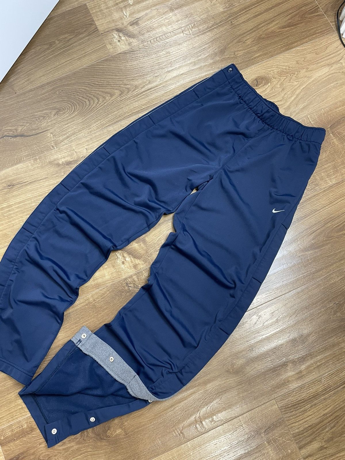 Nike × Vintage Vintage Nike Y2K Style Blue Drill Side Buttons Sweatpants Size US 30 / EU 46 - 7 Thumbnail