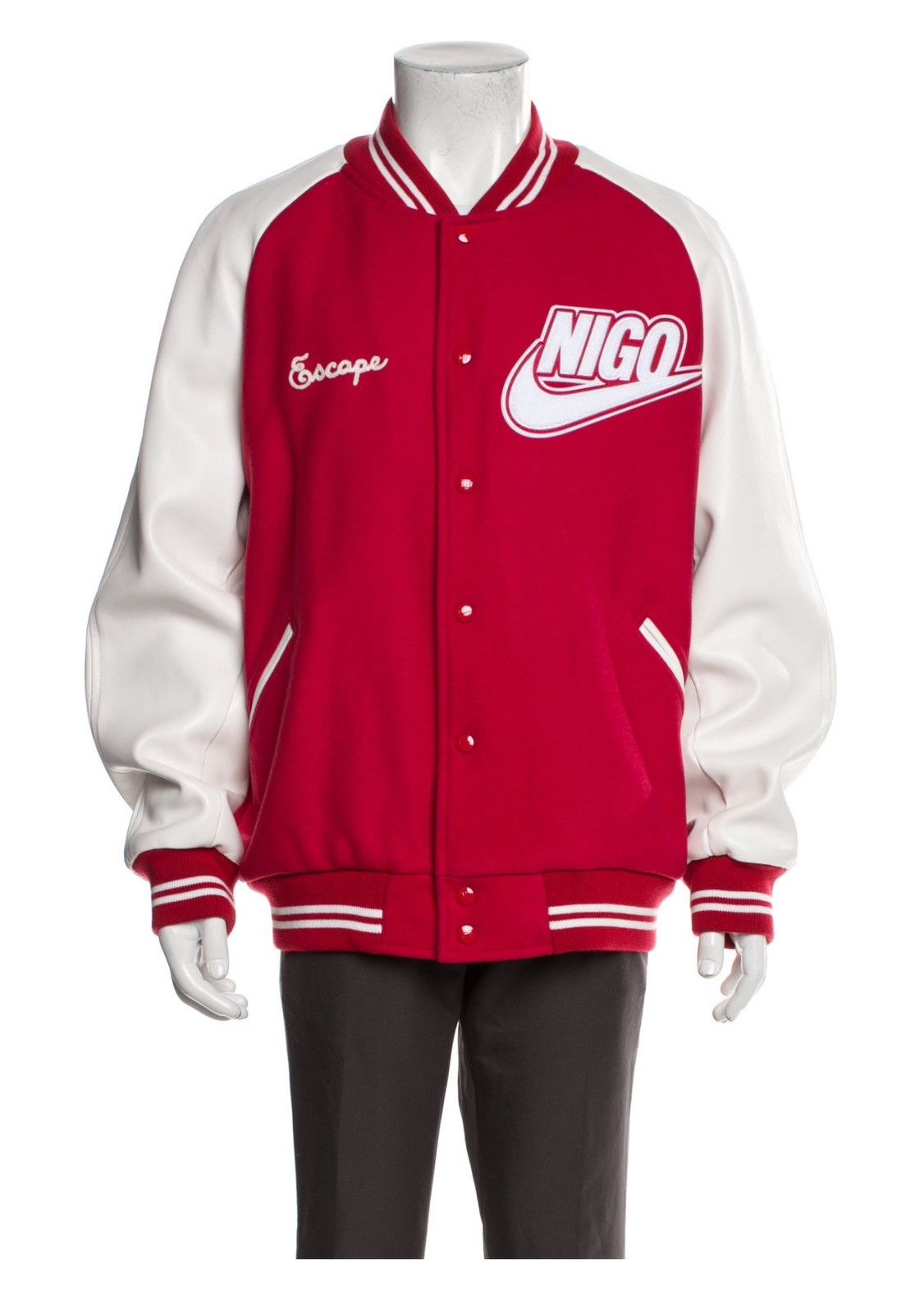 Nigo × Nike RED NIGO x Nike NRG Varsity Jacket Unreleased | Grailed