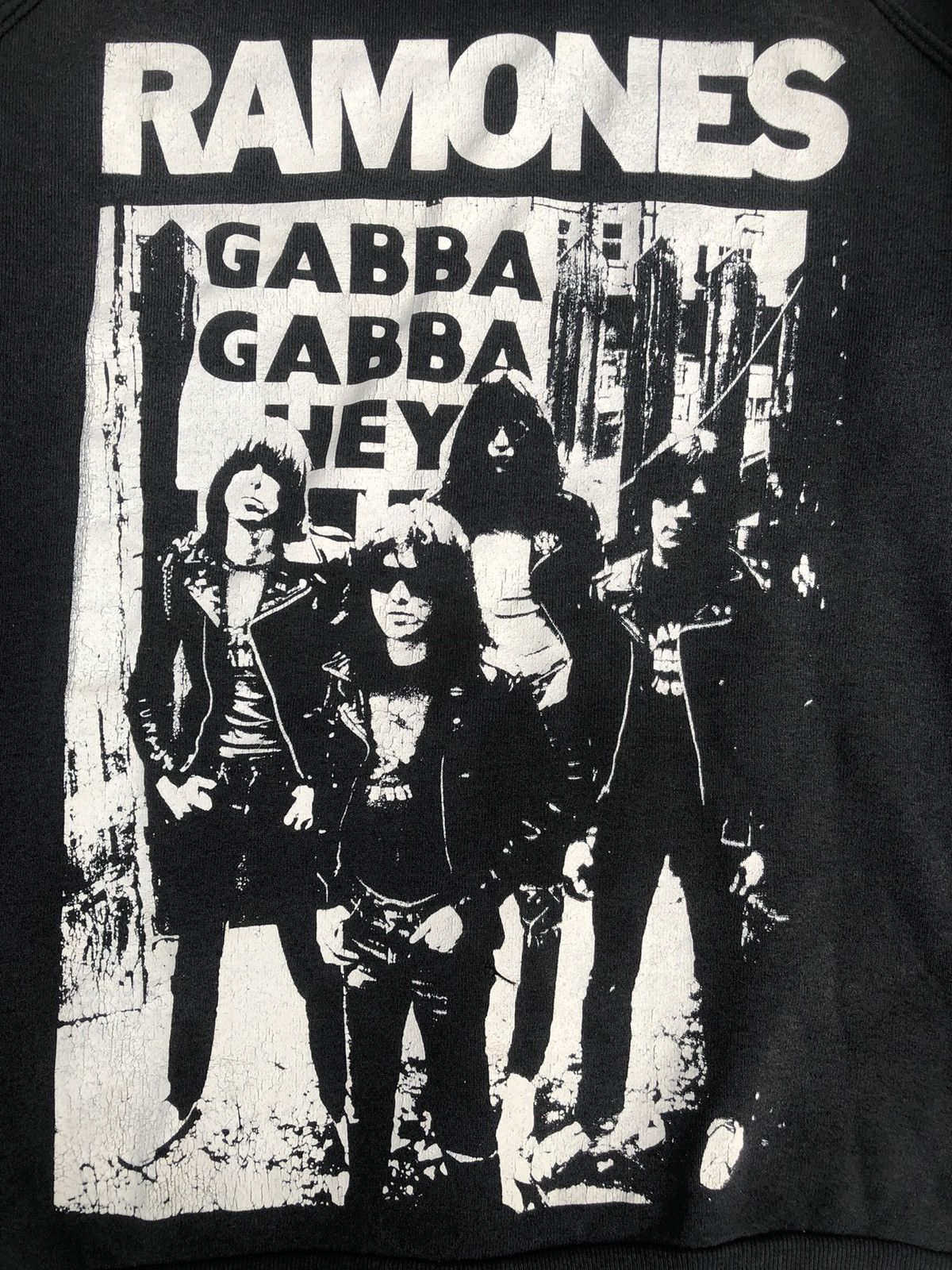 Japanese Brand × Vintage Vintage Rare Ramones Sun Faded Hoodie Gabba Gabba Hey Size US M / EU 48-50 / 2 - 5 Thumbnail