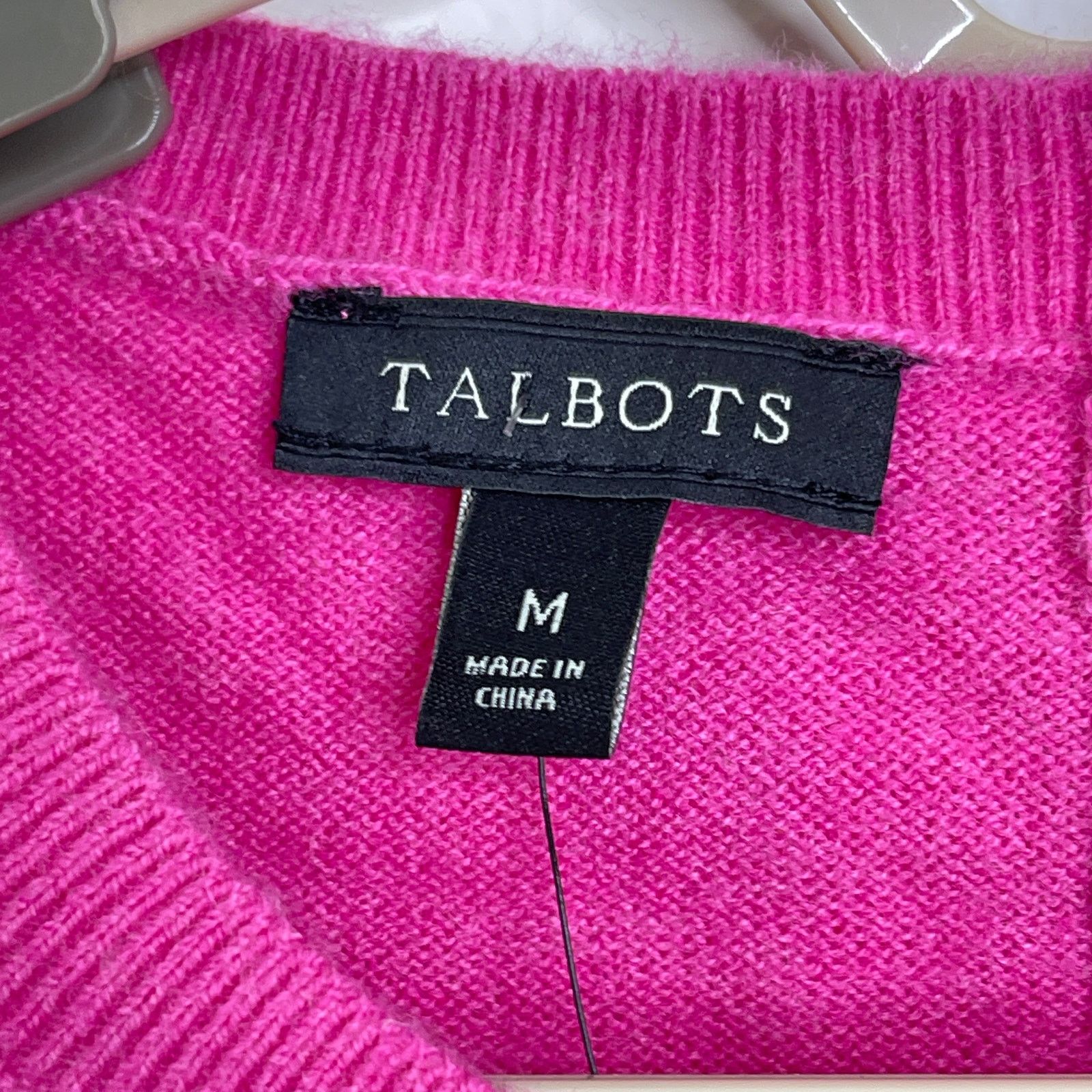 Other Talbots Pink Pullover Sweater Ruffle Cuffs Size Medium NWT Size M / US 6-8 / IT 42-44 - 7 Thumbnail