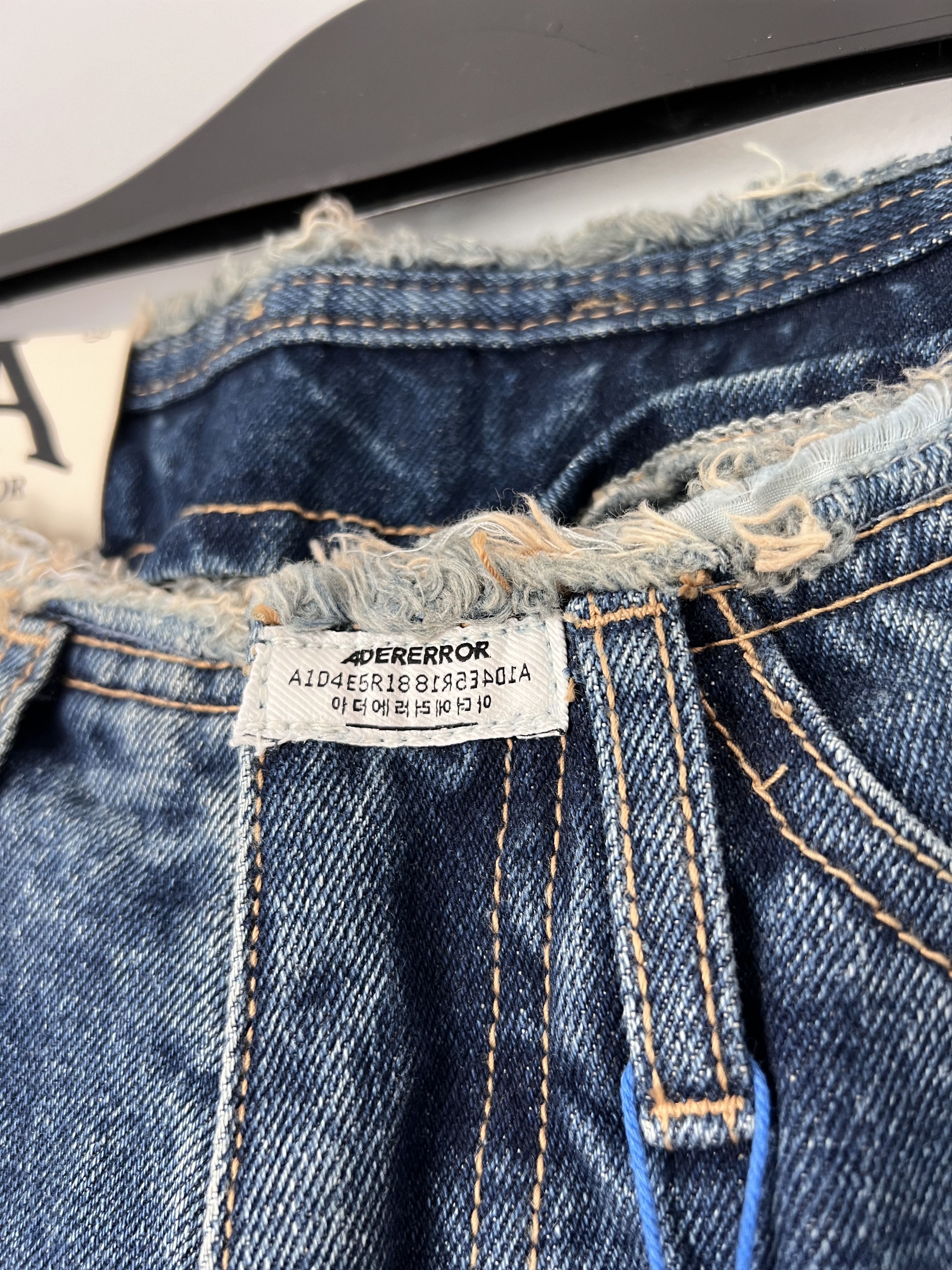 Ader Error Ader Error Distressed Finish Cotton Jeans in Blue Size US 29 - 5 Thumbnail