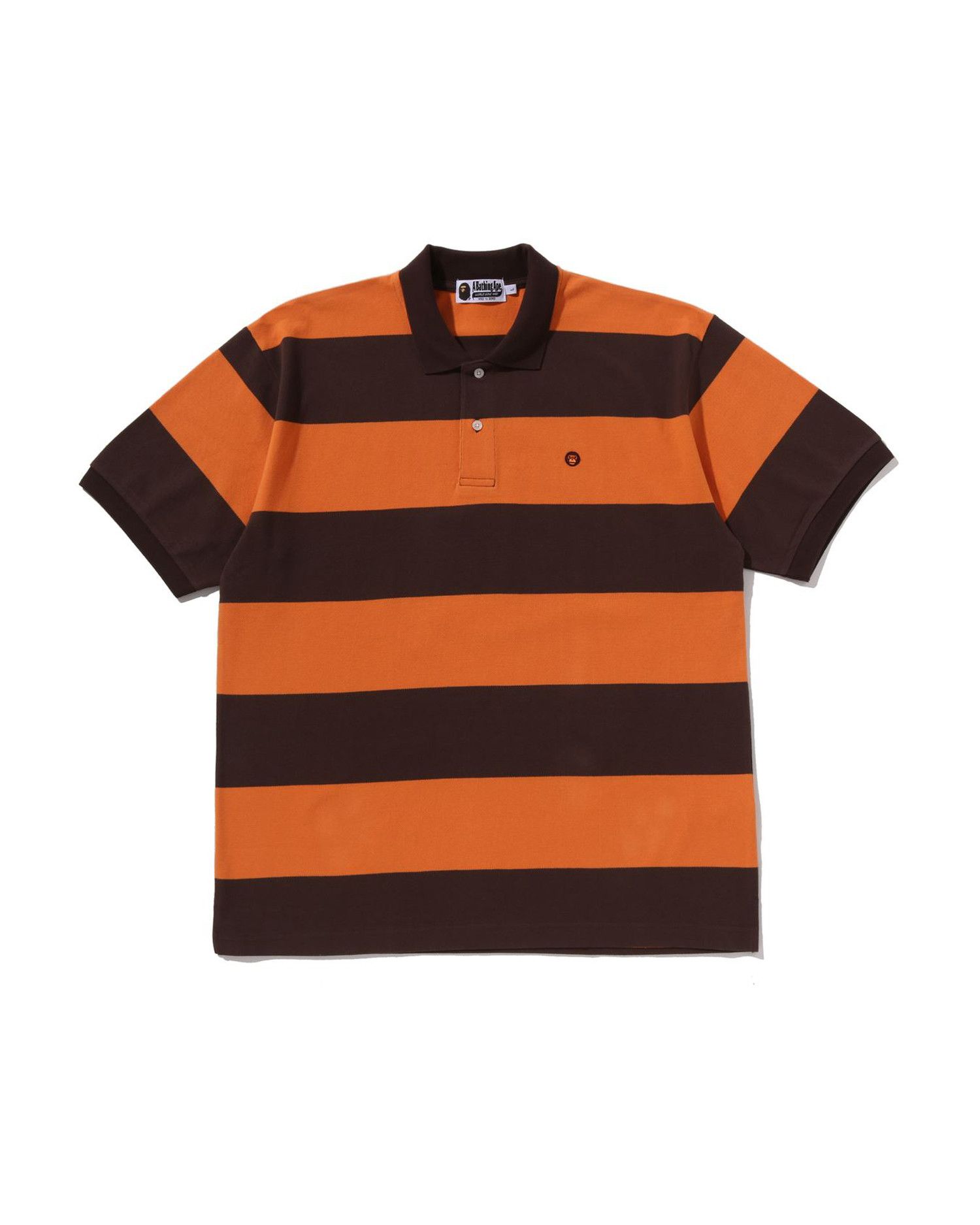Bape Pink Stripe Bape Polo | Grailed