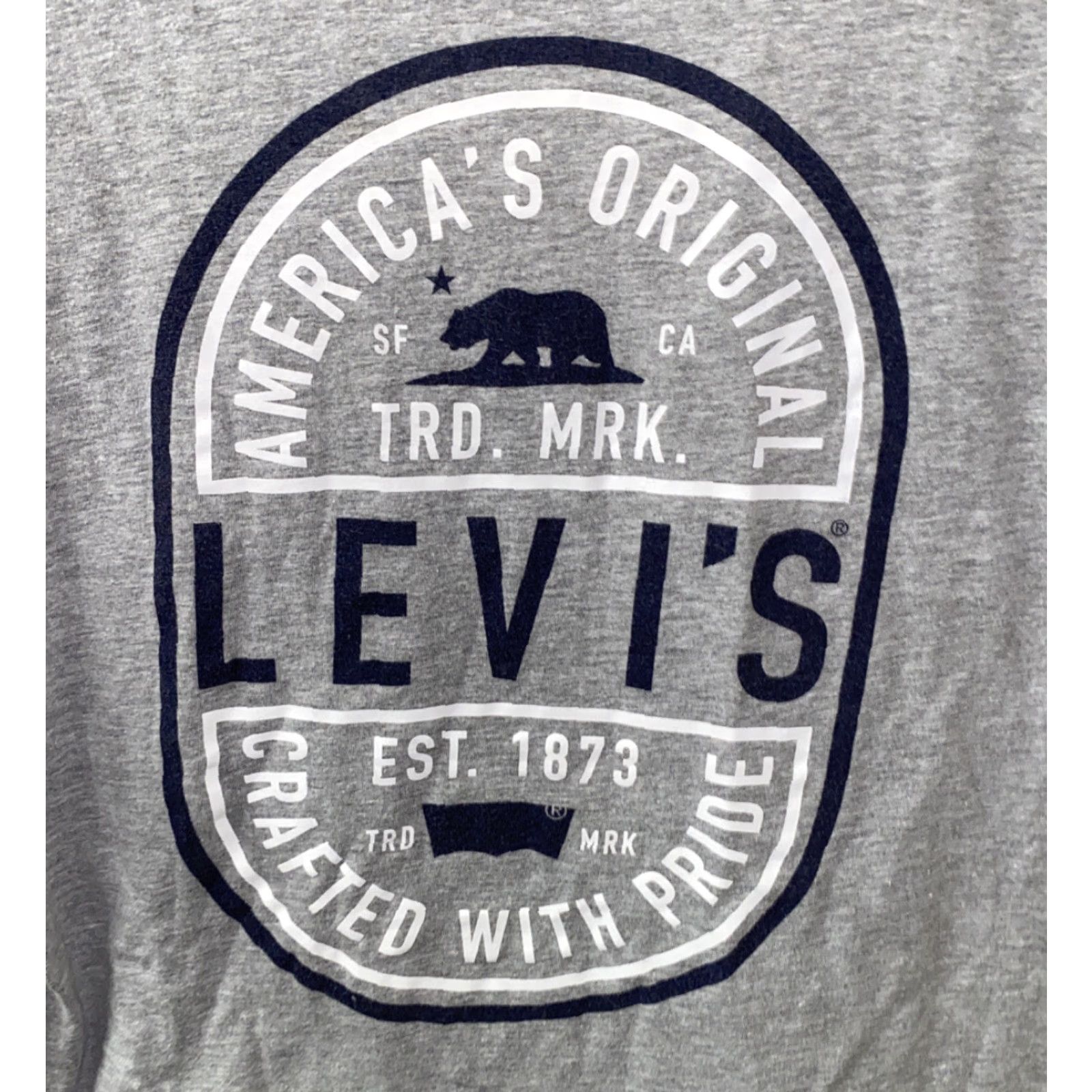 Vintage Levi’s Mens Gray Short Sleeve Basic T-Shirt M Regular Cotton/Polyester Solid 19 In Armpit Size US M / EU 48-50 / 2 - 2 Thumbnail