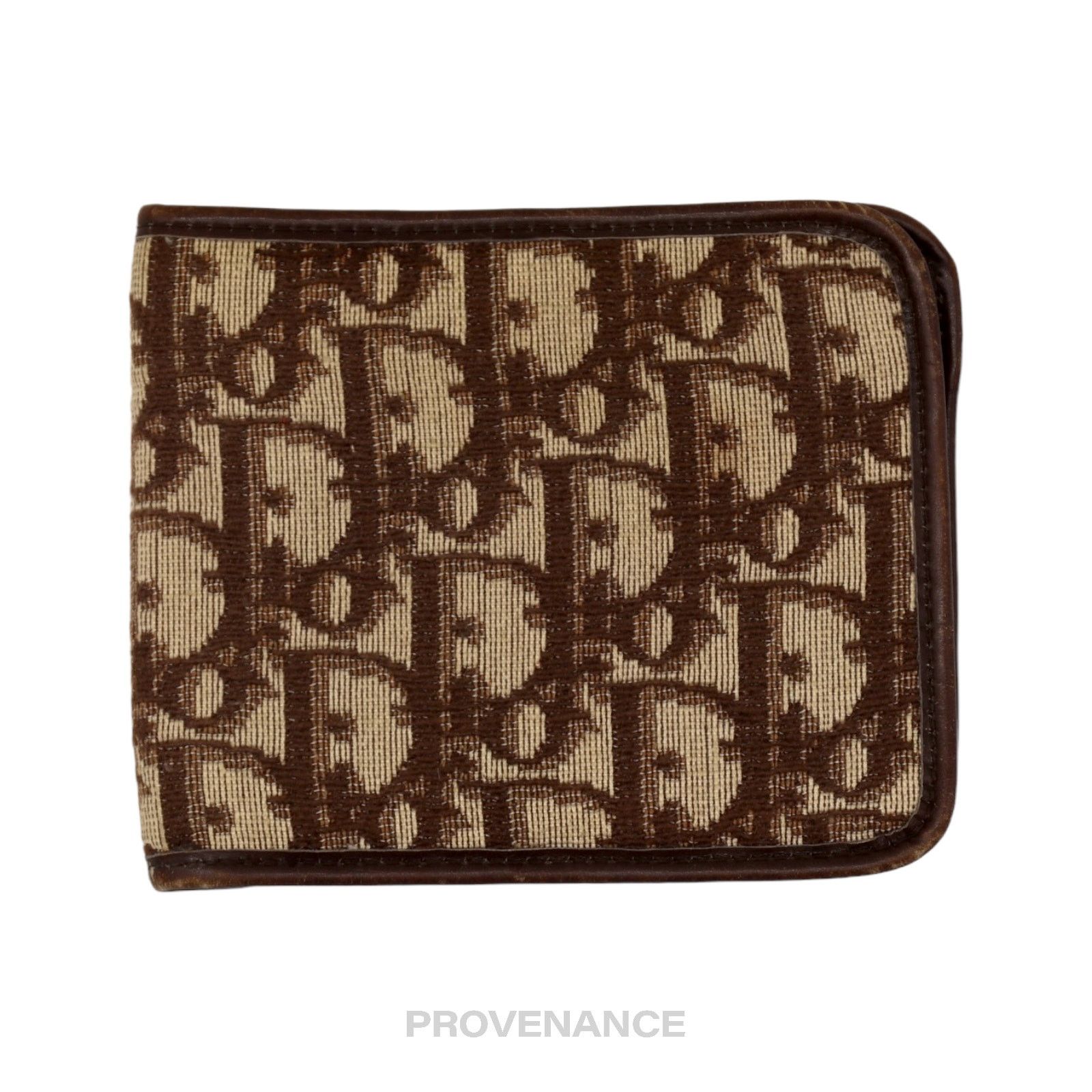 Dior 🔴 Dior Oblique Trotter Bifold Wallet - Brown Jacquard Size ONE SIZE - 1 Thumbnail