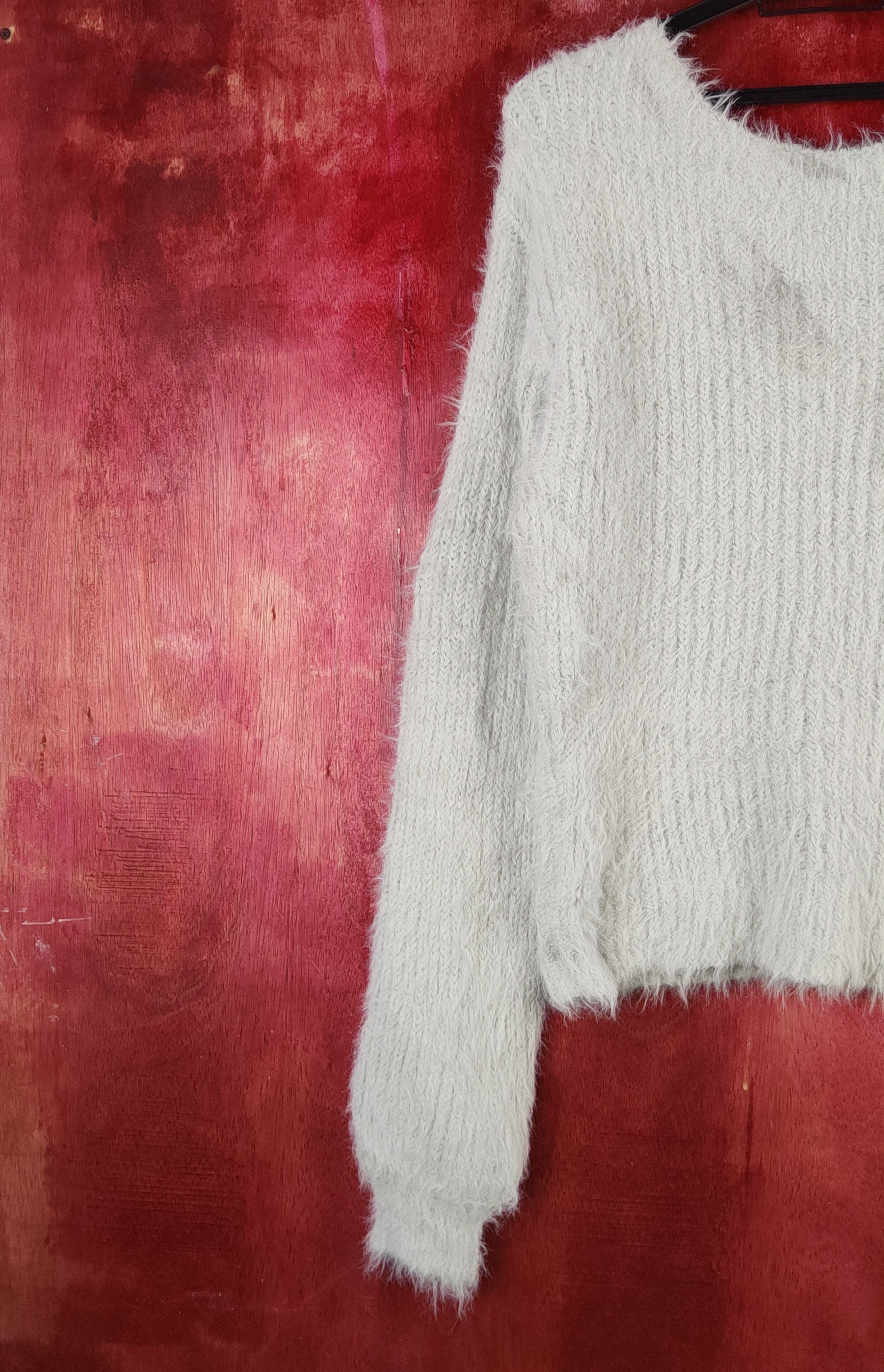 Japanese Brand × Vintage Japanese Brand Gray Shag Shaggy Fur Mohair Knitwear #S1898 Size M / US 6-8 / IT 42-44 - 8 Thumbnail