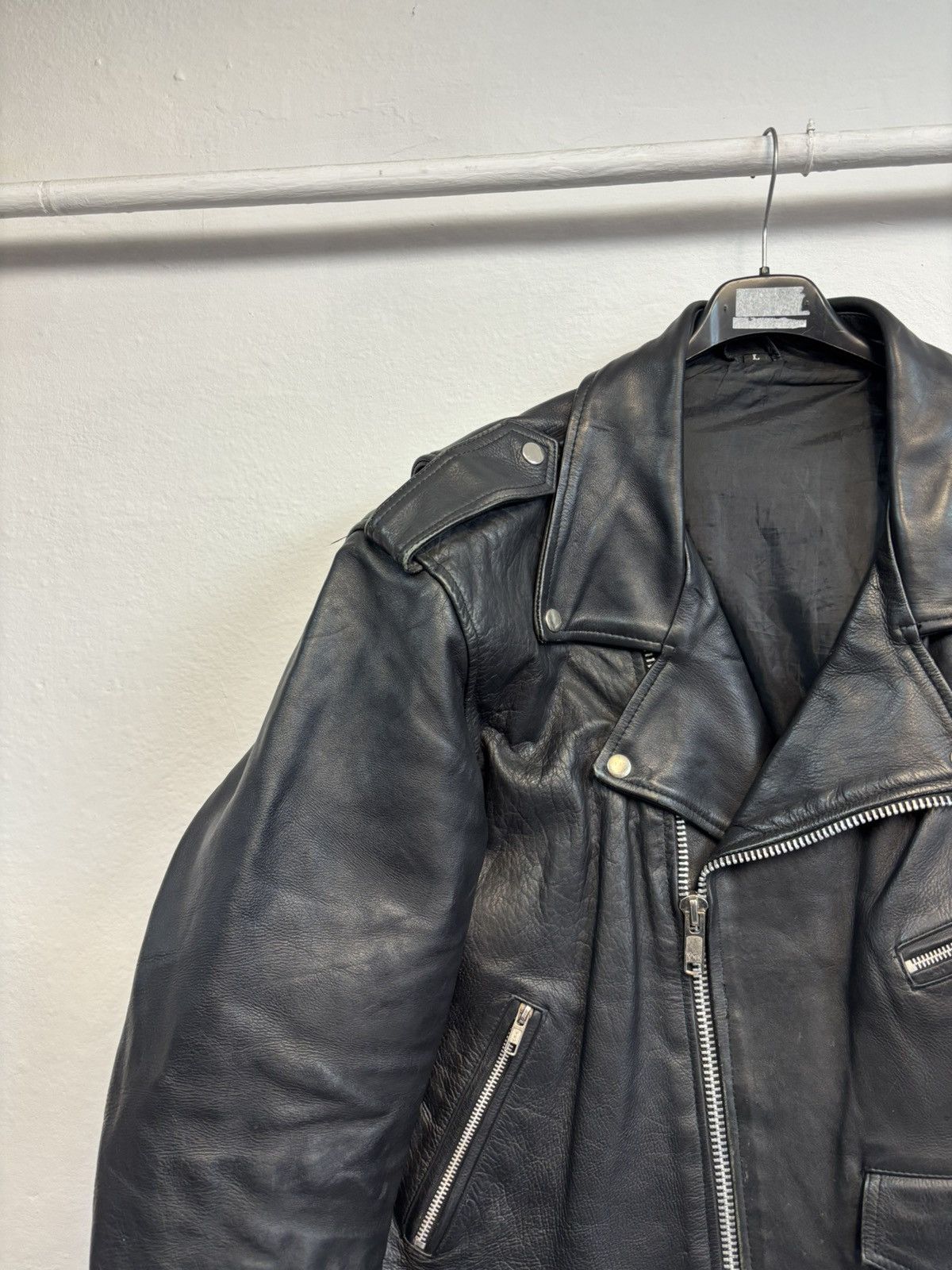 Genuine Leather × Vintage Vintage Ramones Jacket Leather Genuine Rock Metal Punk Rare Size US L / EU 52-54 / 3 - 6 Thumbnail