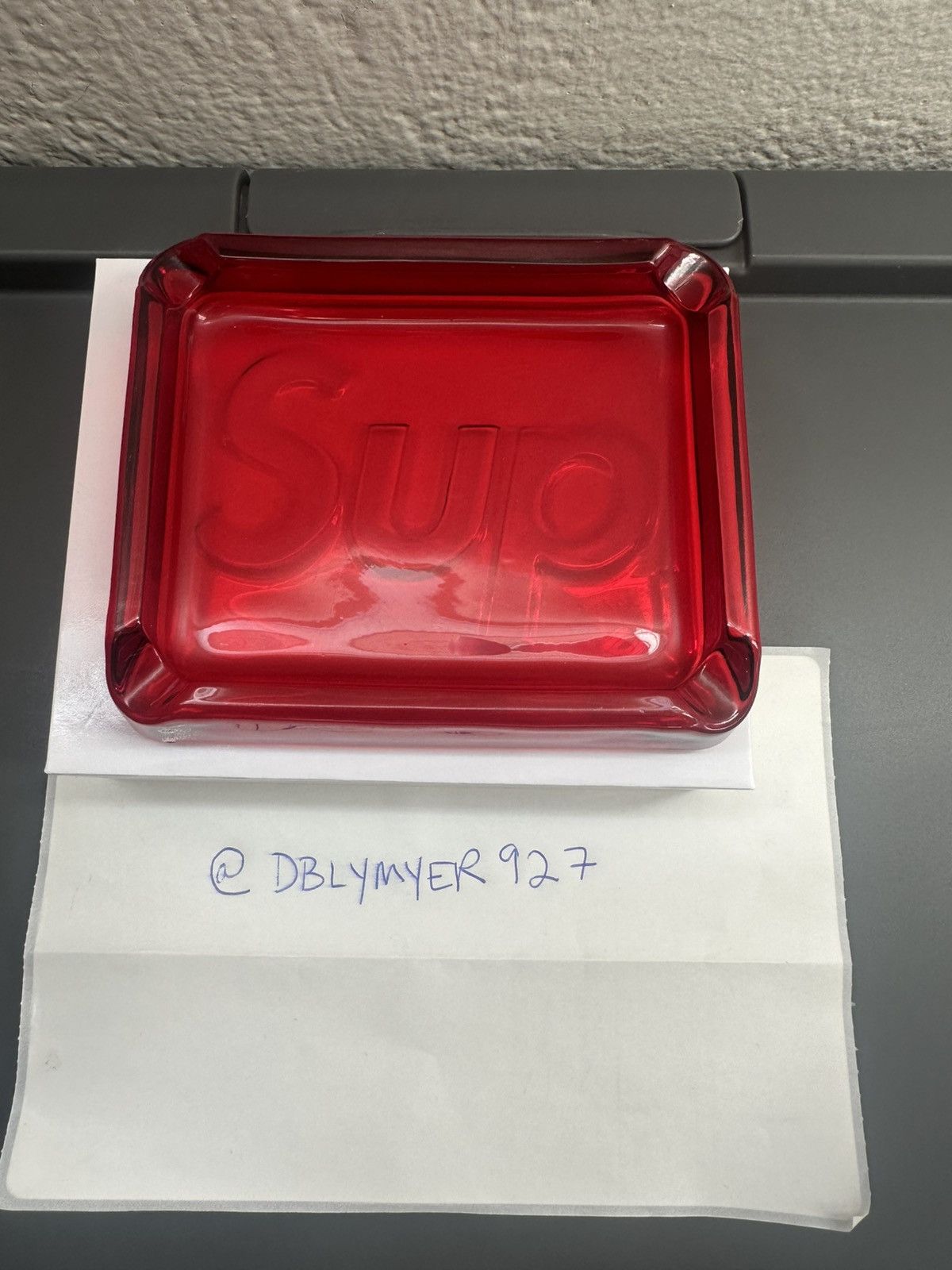 Supreme Supreme Debossed Glass Ashtray Size ONE SIZE - 2 Thumbnail