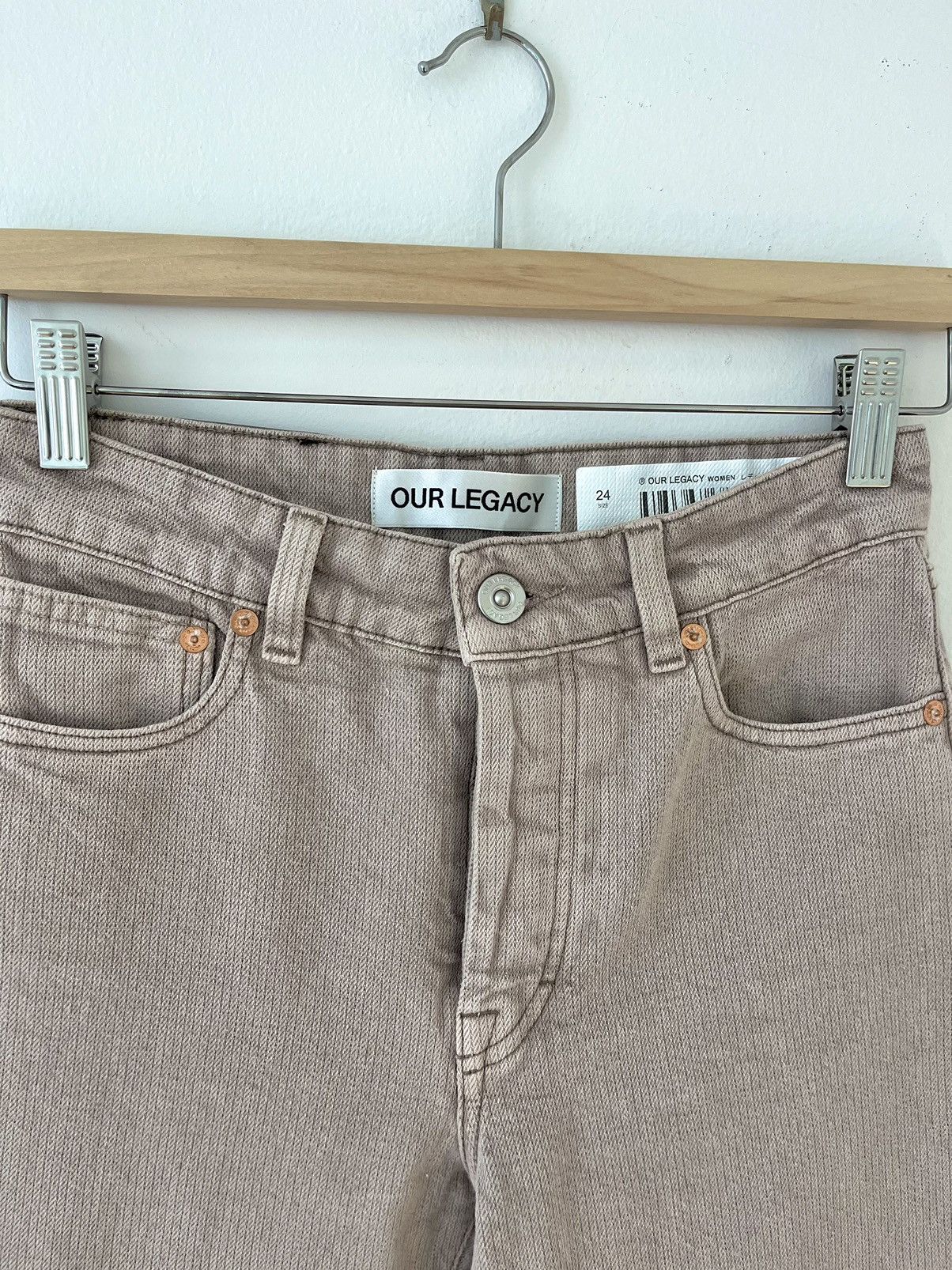 Our Legacy Our Legacy Beige Treble Cut Jeans Size 24" / US 00 / IT 34 - 5 Thumbnail