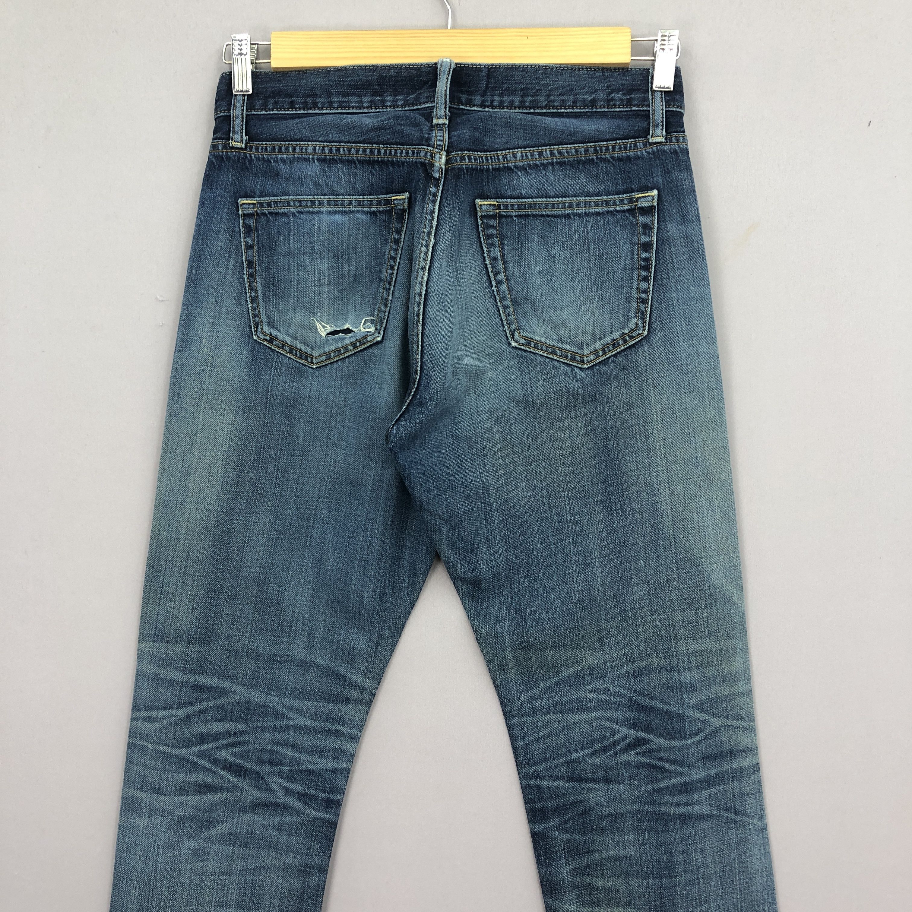 Japanese Brand Vintage Japanese Selvedge Jeans Y2K Harajuku Redline Deniim Size US 30 / EU 46 - 4 Thumbnail