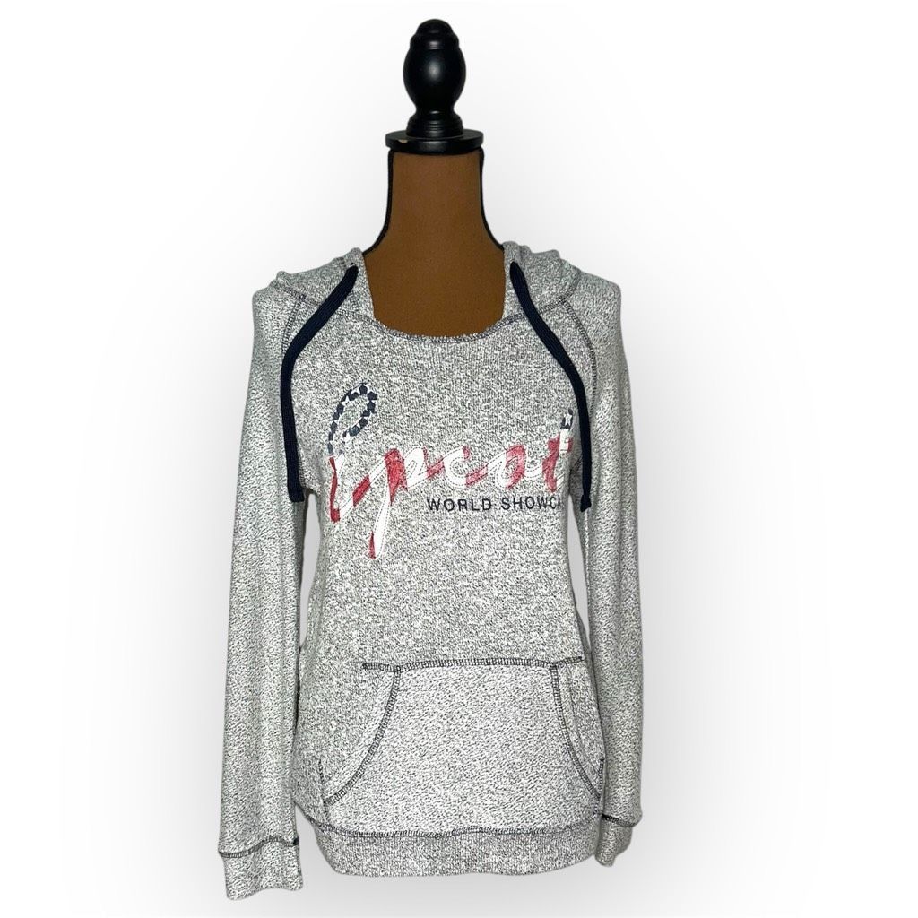 Disney Disney Parks Epcot World Showcase Hooded Gray Hoodie Sweatsh Size S / US 4 / IT 40 - 1 Thumbnail