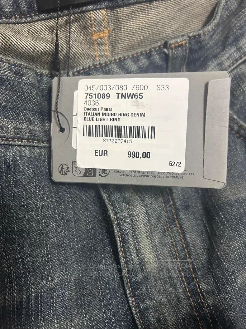 Balenciaga Balenciaga size M Washed Flared Letter Logo Denim Pants Size US 27 - 4 Thumbnail