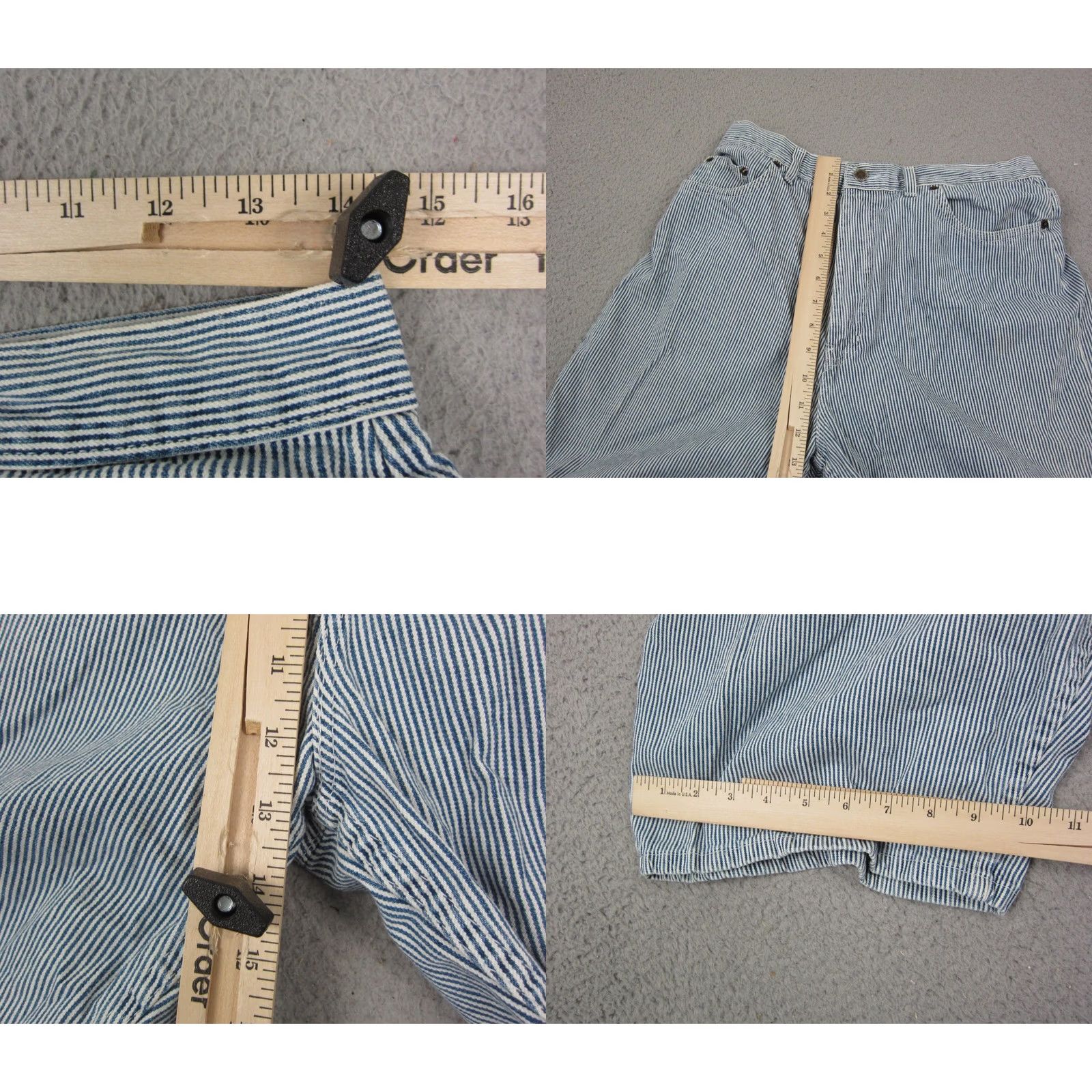 Faded Glory VINTAGE Faded Glory Shorts Teen 12 Blue Pinstriped Bermuda Made in USA 90s Size 34" / US 12 / IT 48 - 8 Thumbnail