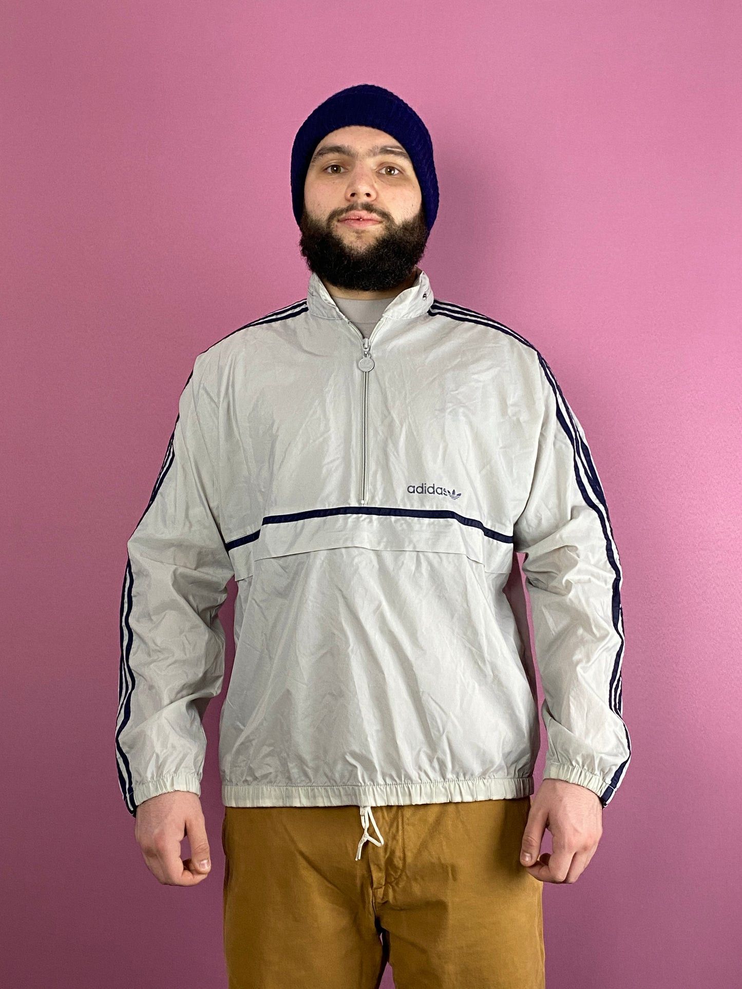 Adidas × Vintage 90s Adidas Vintage Men's Rain Jacket Pocket Bag - L Size US L / EU 52-54 / 3 - 2 Thumbnail