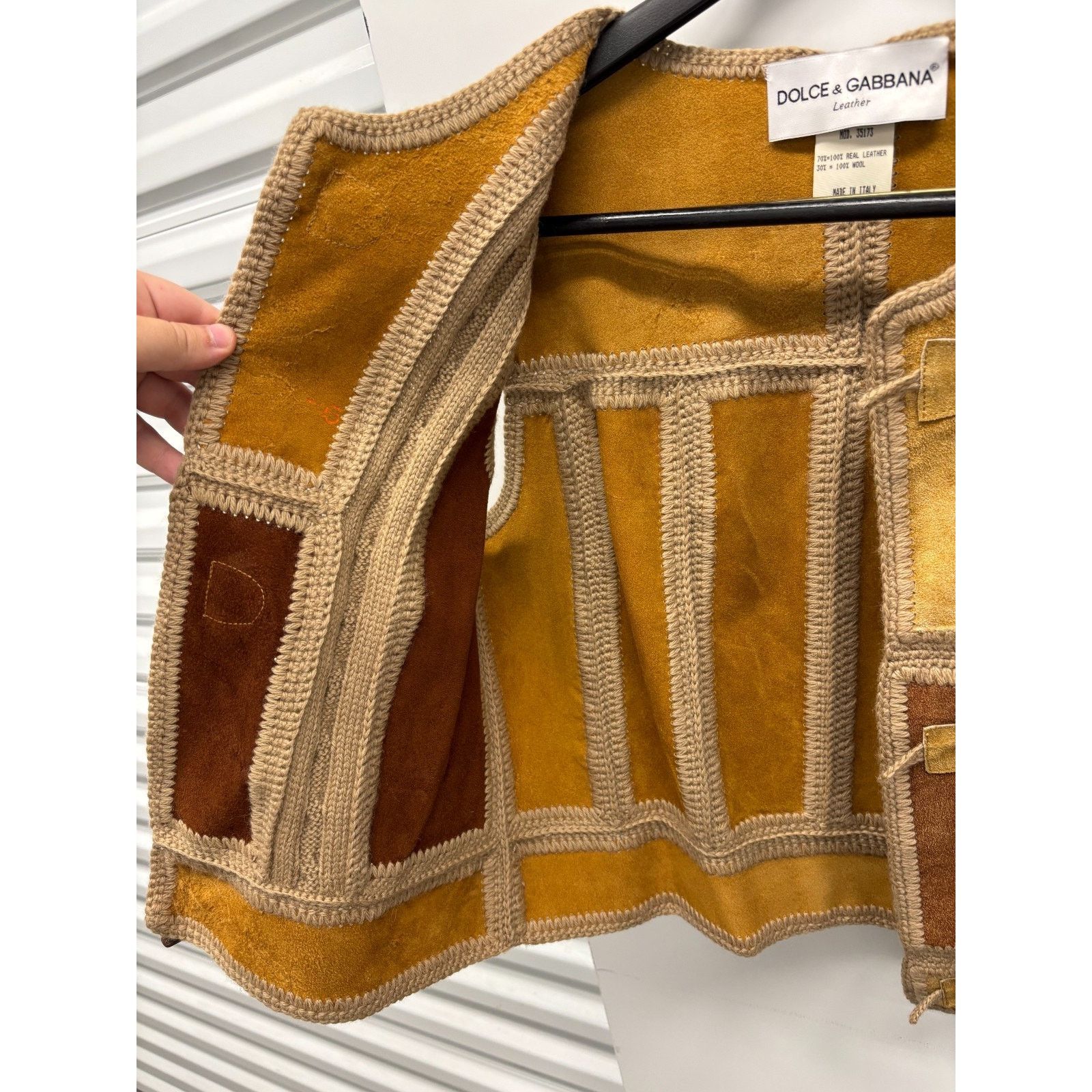 Dolce & Gabbana Dolce & Gabbana Leather Wool Vest Toggle Closure Size 48 Size S / US 4 / IT 40 - 6 Thumbnail
