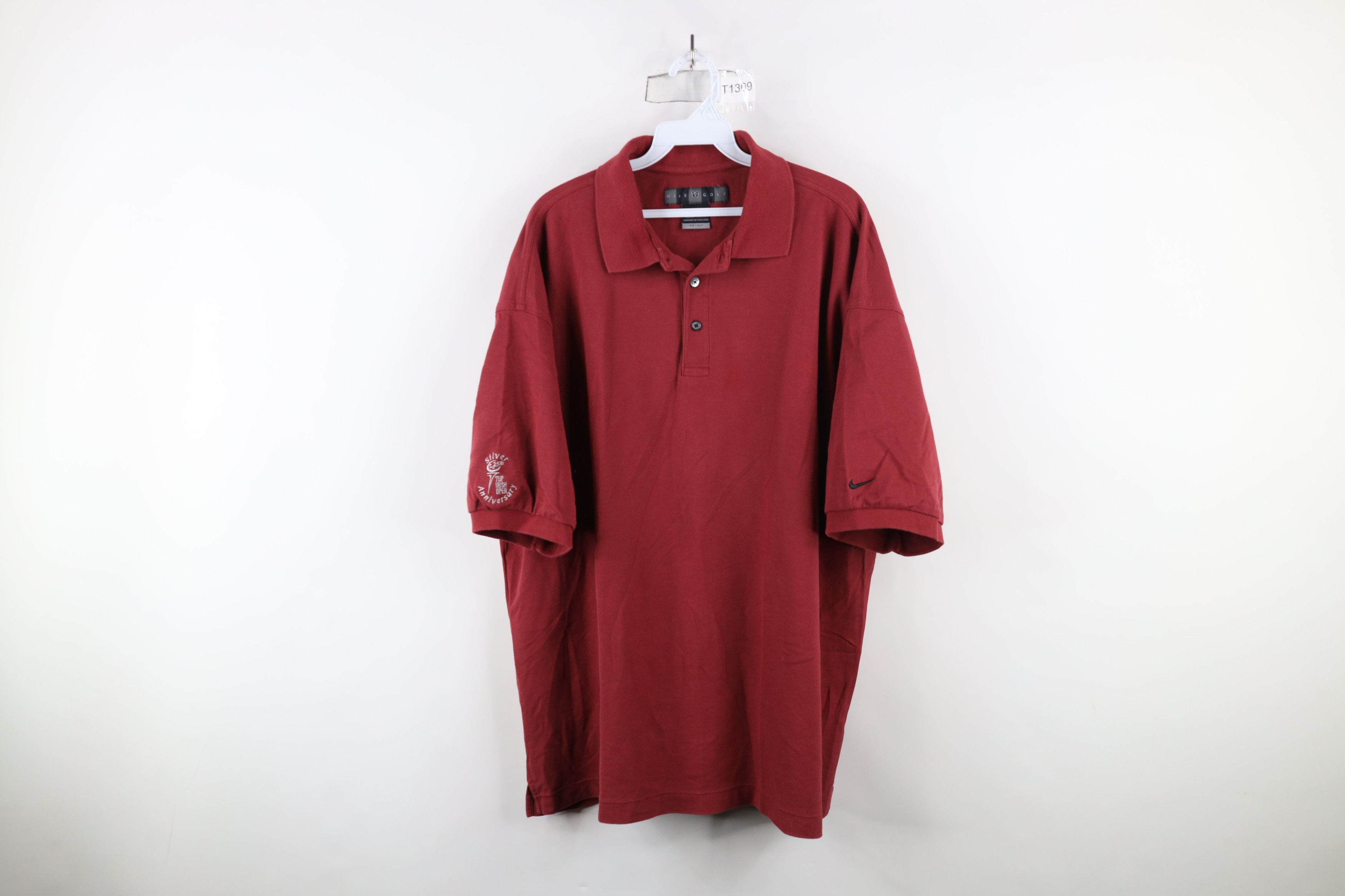 Nike × Vintage Vintage Nike Golf Scott Mini Swoosh Golf Polo Shirt Red Size US XXL / EU 58 / 5 - 1 Thumbnail