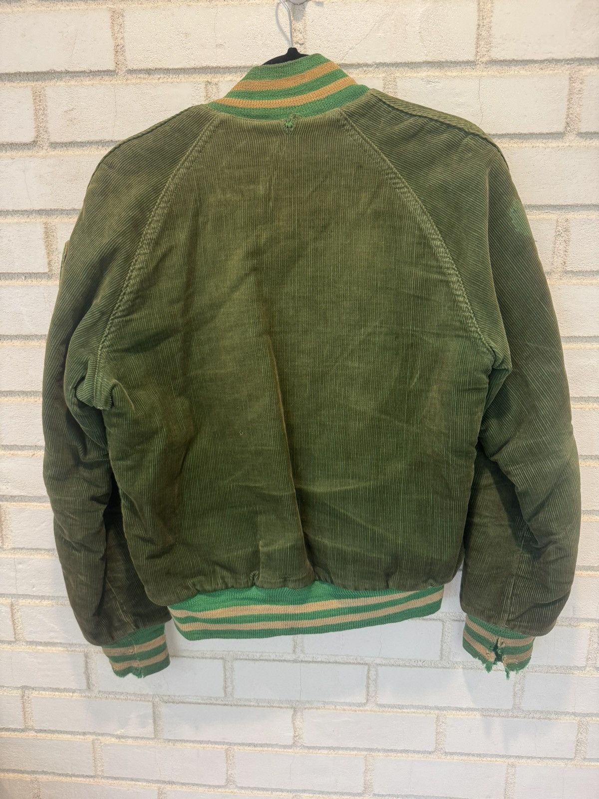 Vintage Vintage 1950s Green Corduroy Varsity Jacket Empire Size US M / EU 48-50 / 2 - 10 Thumbnail