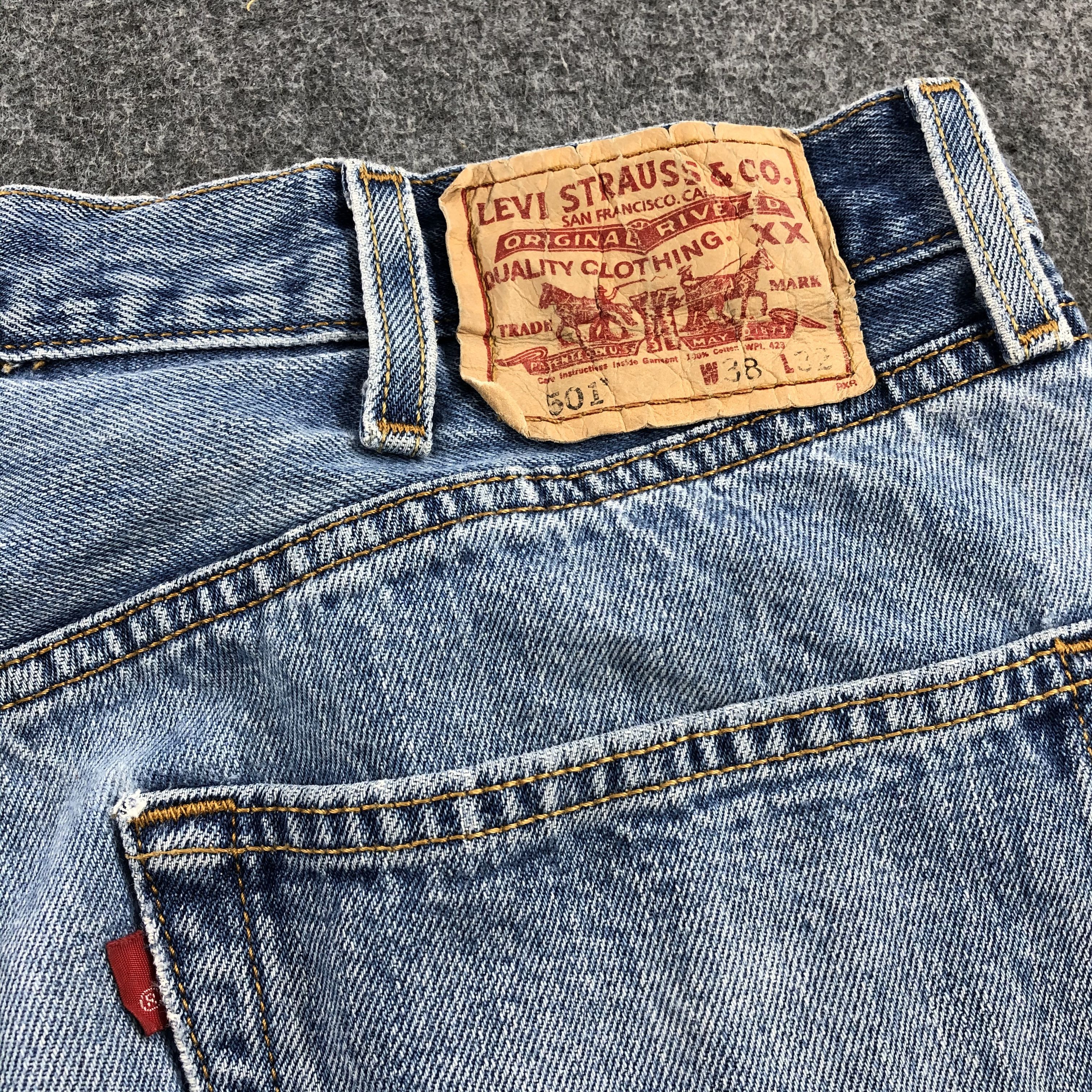 Levi's × Vintage Vintage 90s Distress Levis 501 Jeans-JM1142 Size US 37 - 6 Thumbnail