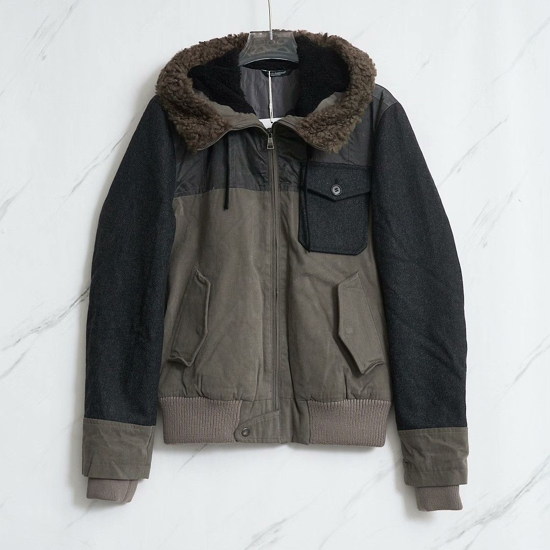 Dolce & Gabbana Dolce&Gabbana Men's Patchwork Puffer Jacket Size US M / EU 48-50 / 2 - 1 Thumbnail