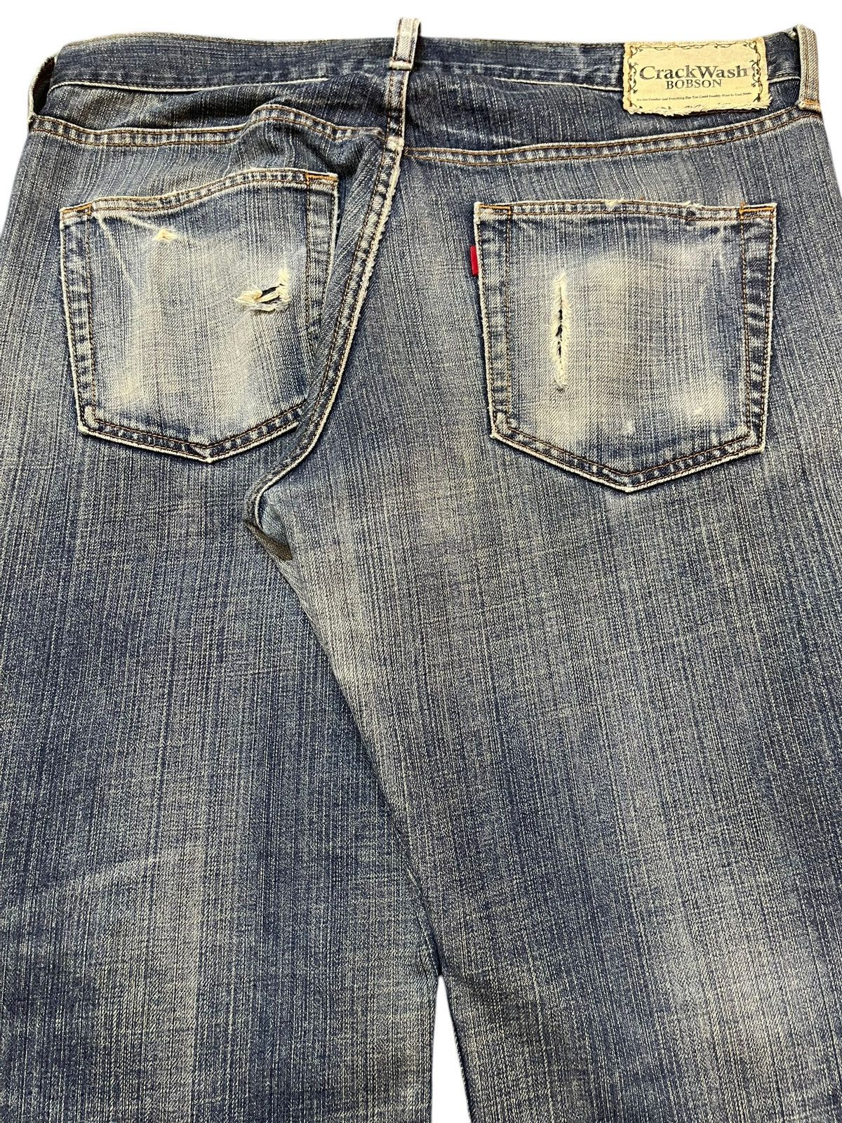 14th Addiction Vintage Y2K Japan Brand Faded Wash Distress Wide Leg Baggy Size US 34 / EU 50 - 6 Thumbnail