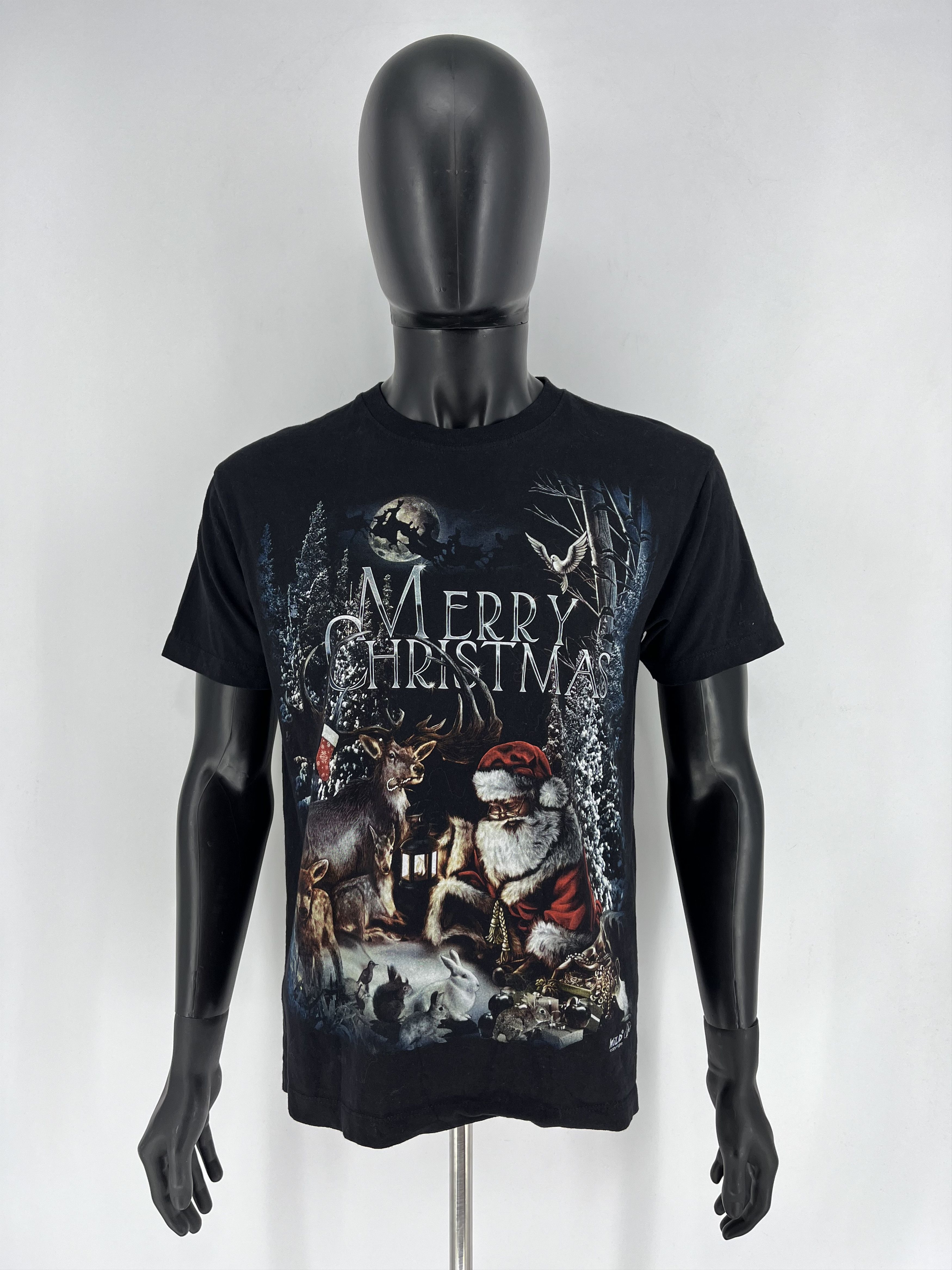 Band Tees × Vintage Vintage Y2K Merry Christmas WILD Hevy Matal Streetwear Size US M / EU 48-50 / 2 - 2 Thumbnail