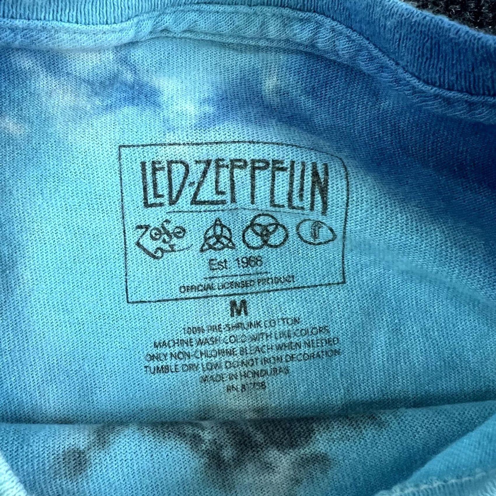 Vintage Led Zeppelin Shirt Mens M Tie Dye U.S. Tour 1975 Icarus Graphic Tee T-Shirt Size US M / EU 48-50 / 2 - 3 Thumbnail