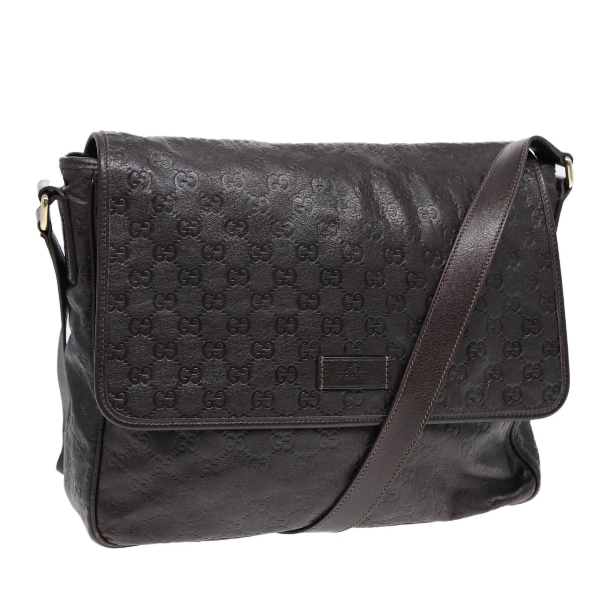 Gucci ssima Brown Leather Shoulder Bag (Pre-Owned) Size ONE SIZE - 1 Thumbnail