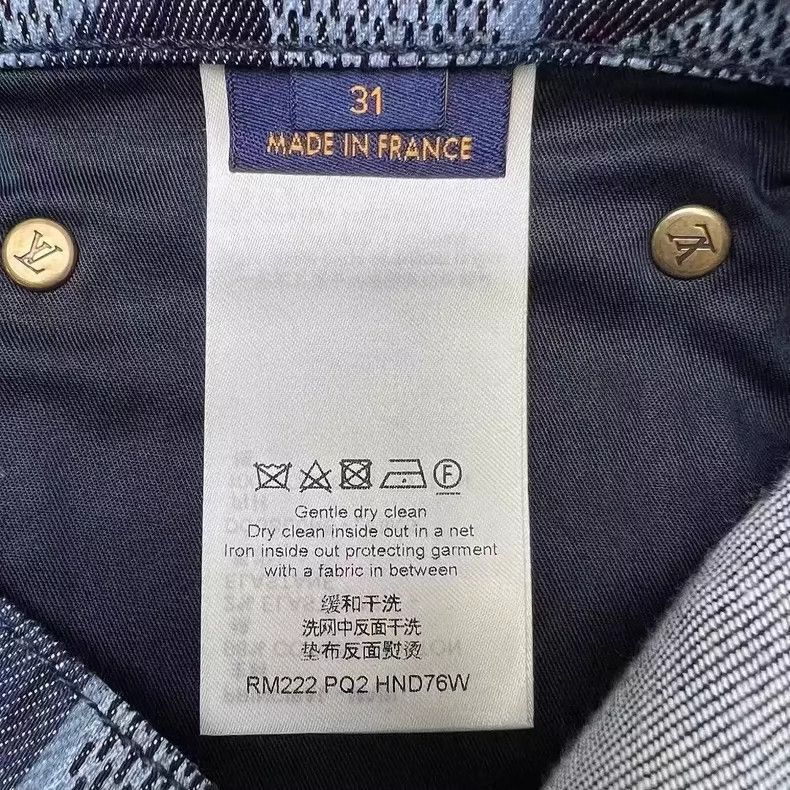 Louis Vuitton Louis Vuitton Louis Vuitton Blue Diamond Pattern Jeans-250 Size US 31 - 6 Thumbnail