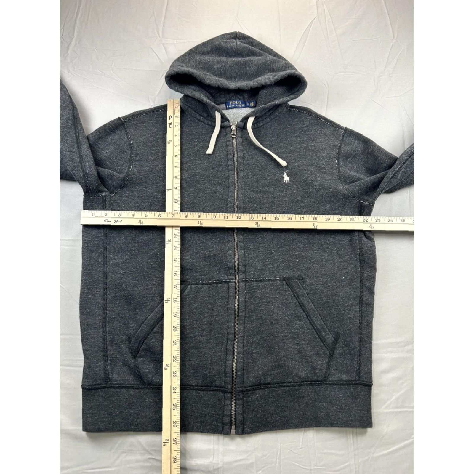 Polo Ralph Lauren Polo Ralph Lauren Hoodie Mens Large Gray Zip Heathered Lined Fleece Sweatshirt Size US L / EU 52-54 / 3 - 6 Thumbnail