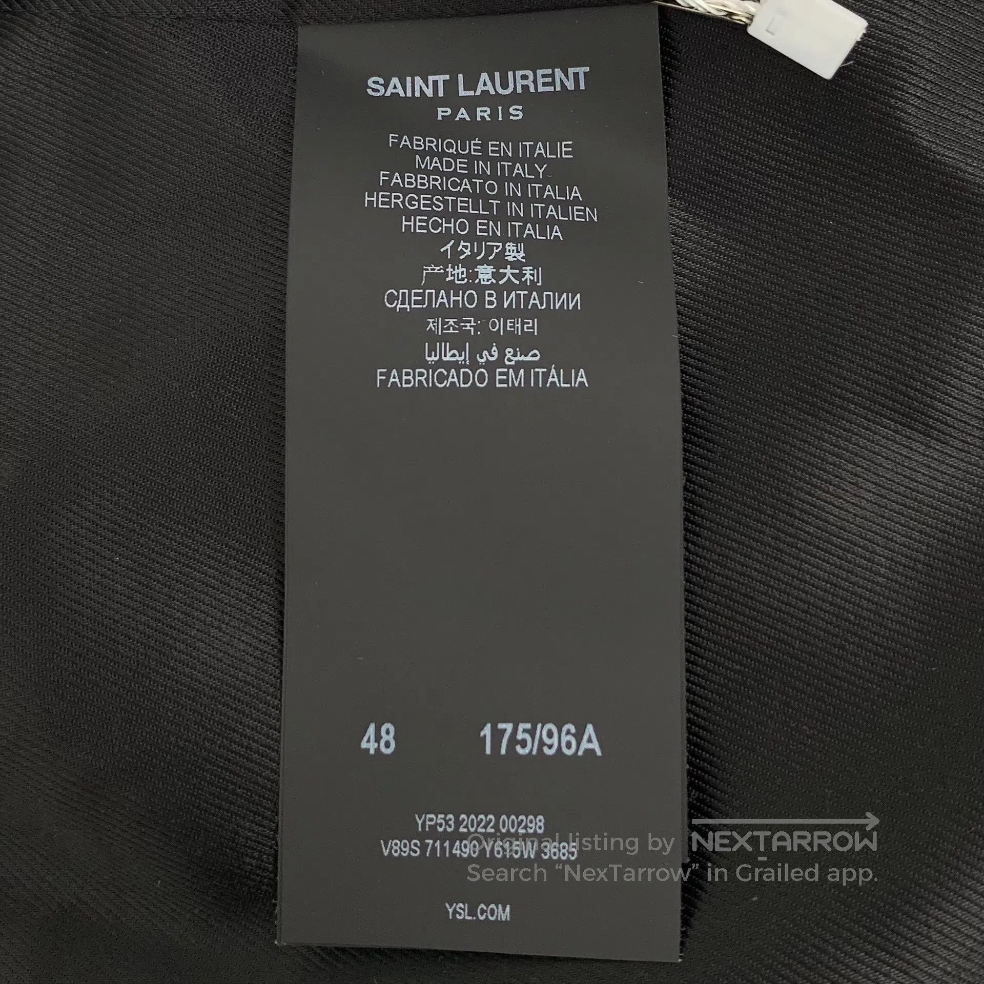Saint Laurent Paris Saint Laurent Paris Olive Green Cotton Stand Collar Single Size US M / EU 48-50 / 2 - 6 Thumbnail