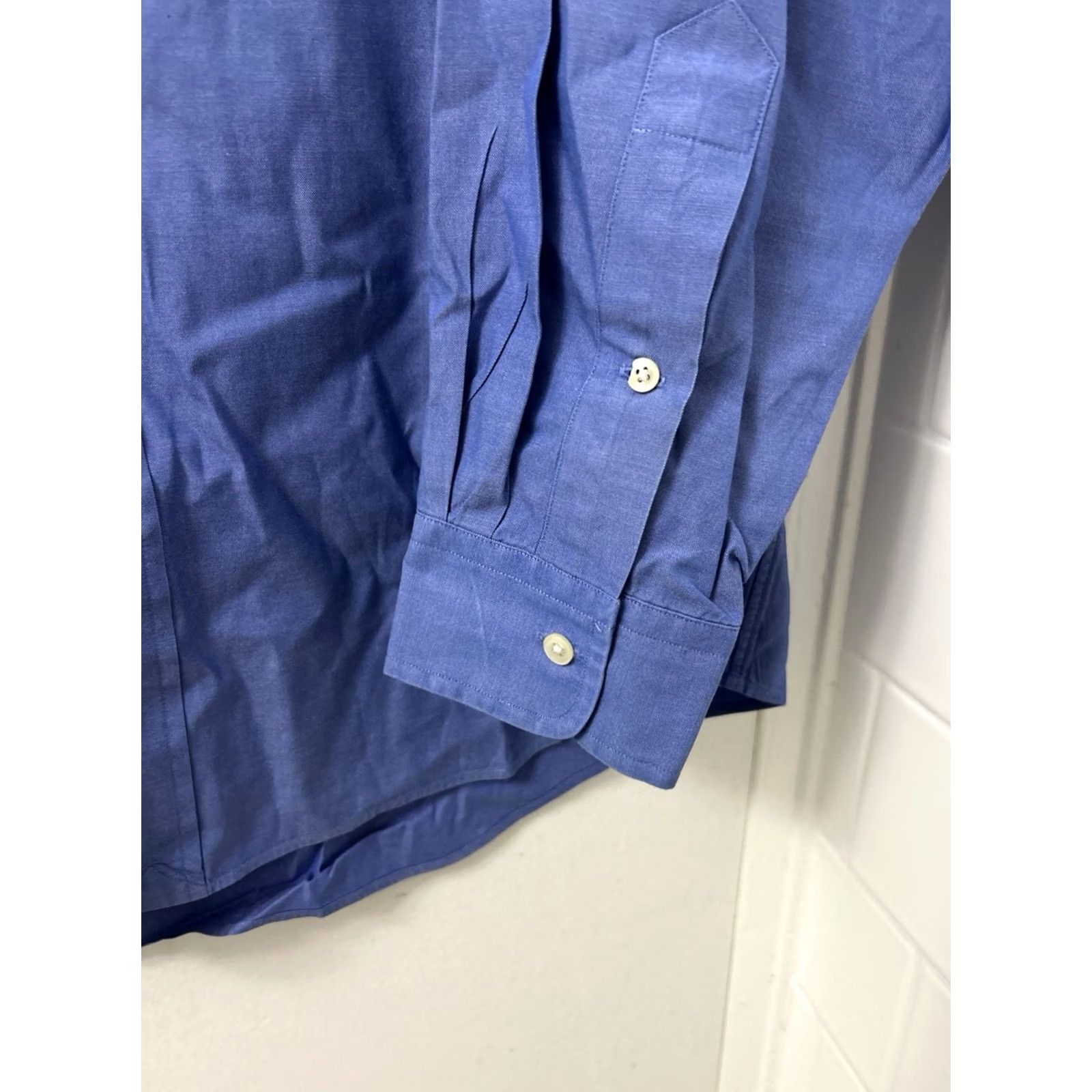 Ralph Lauren VINTAGE Ralph Lauren Yarmouth Shirt Mens 17 35 Blue Pinpoint Oxford Button Down L/S Size US XL / EU 56 / 4 - 6 Thumbnail