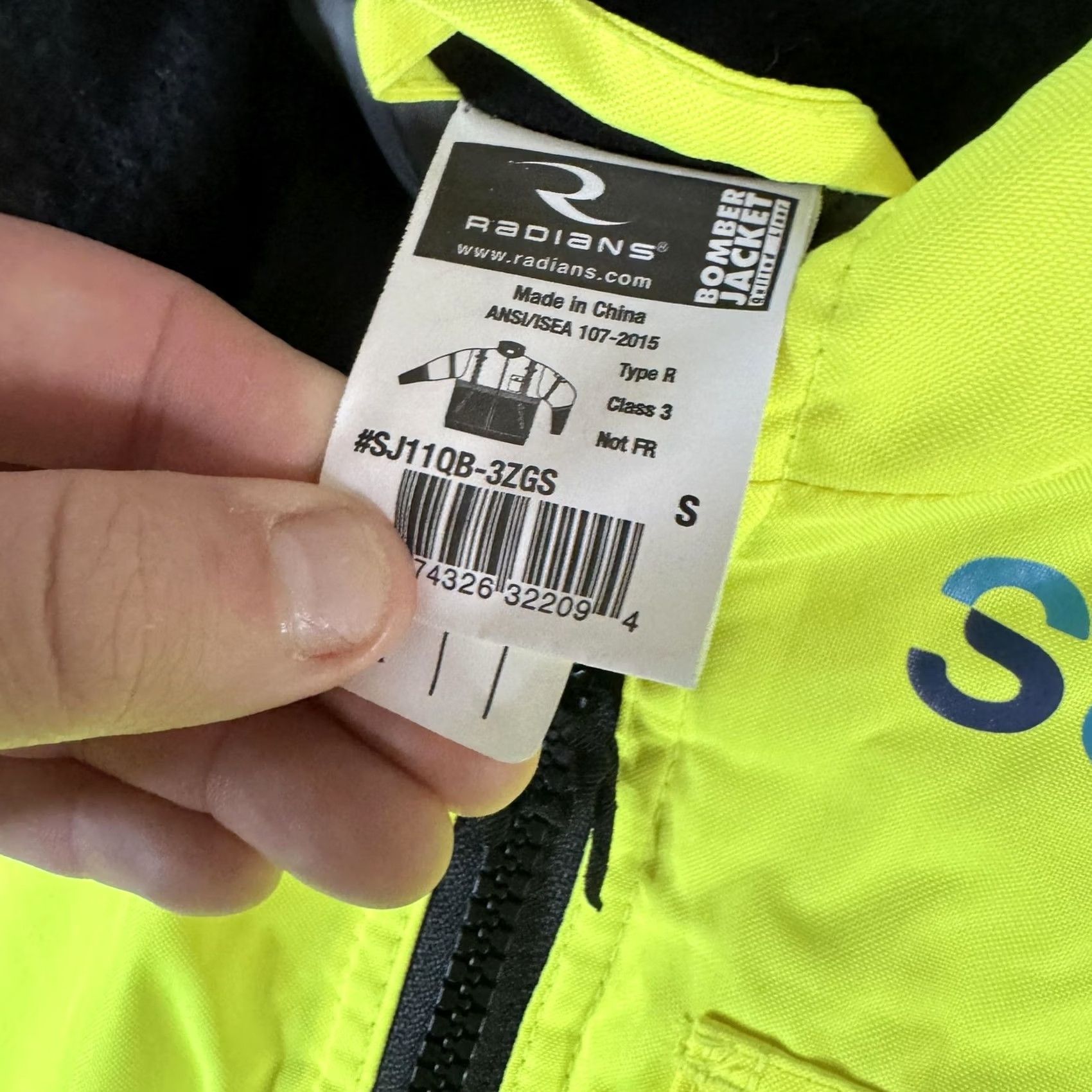 Vintage Radians Jacket Mens S Yellow Hi Vis Bomber Hooded Workwear SJ11QB-3ZGS Size US S / EU 44-46 / 1 - 7 Thumbnail