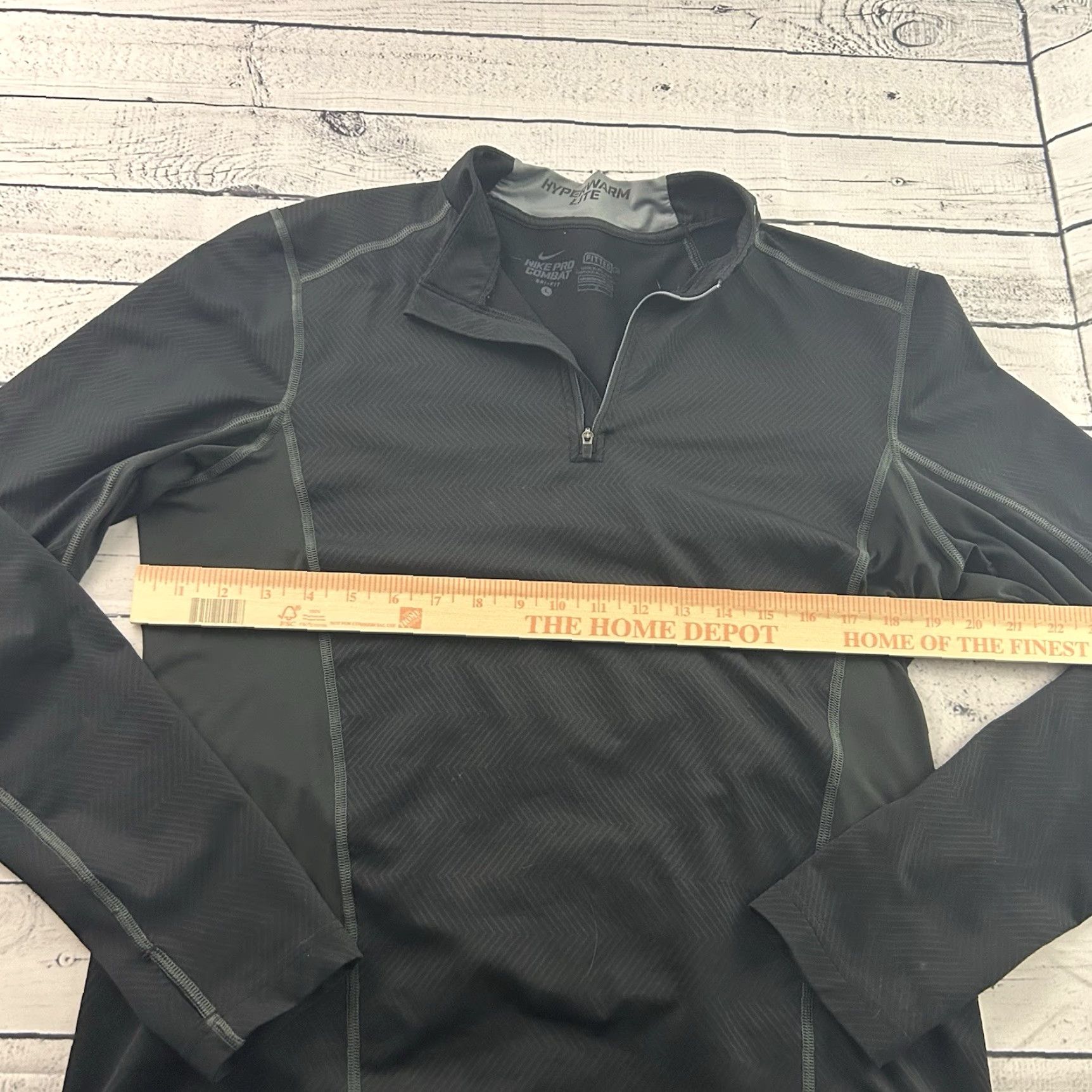 Nike Nike Hyperwarm Lite Pro Combat Long Sleeve 1/4 Zip Athletic Jacket Men's Large Black Nike HyperWarm Pro Combat Long Sleeve 1/4 Zip Jacket Mens L Black Size US L / EU 52-54 / 3 - 4 Thumbnail