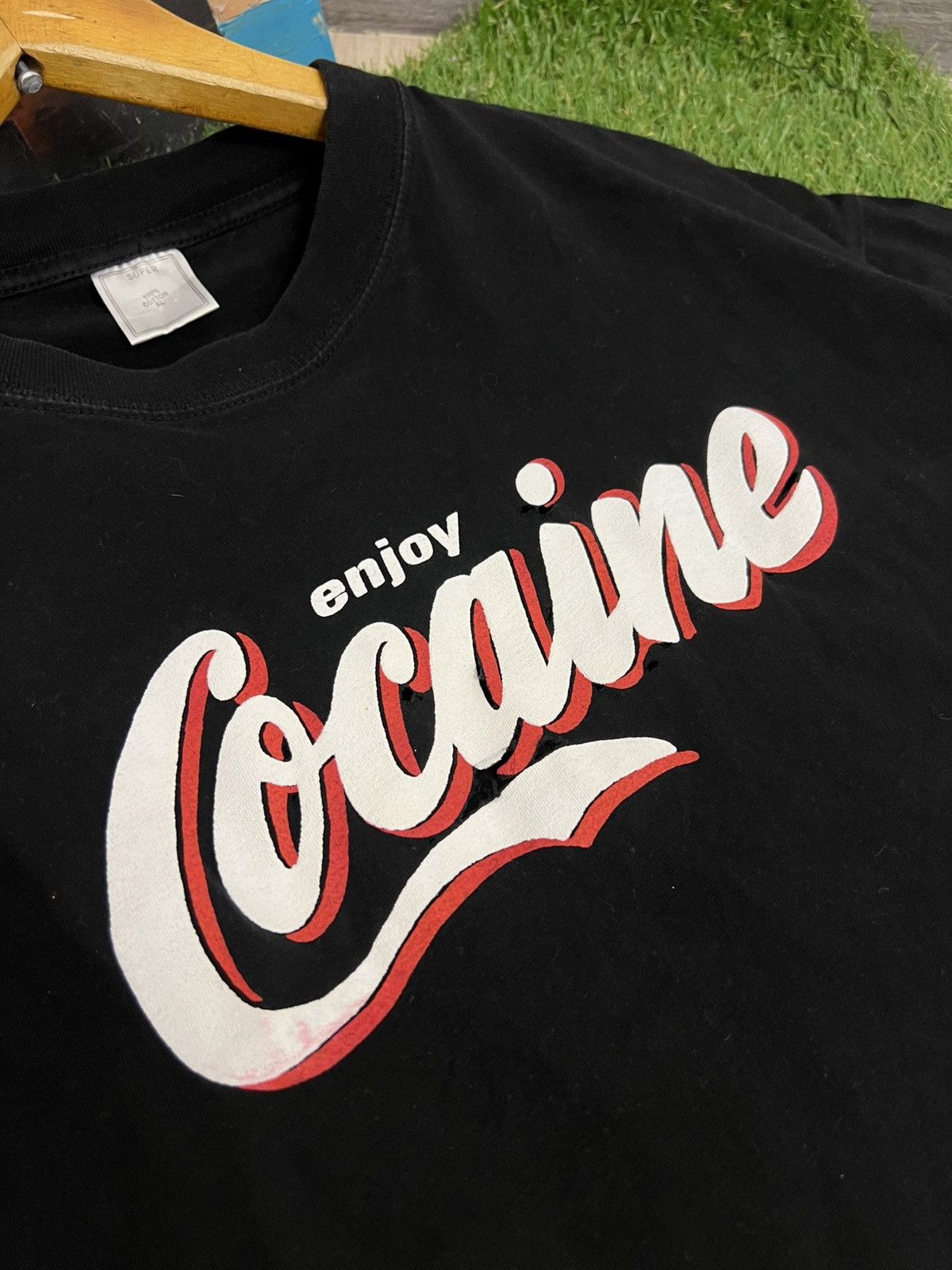 Other Vintage 90s Cocaine Enjoy Coca Cola Drugs Logo T-shirt Style Size US XL / EU 56 / 4 - 8 Thumbnail
