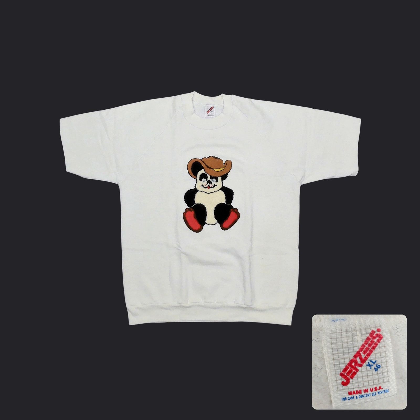 Jerzees VTG Jerzees Custom Cutoff Cowboy Panda Chenille Sweatshirt Size US L / EU 52-54 / 3 - 1 Thumbnail