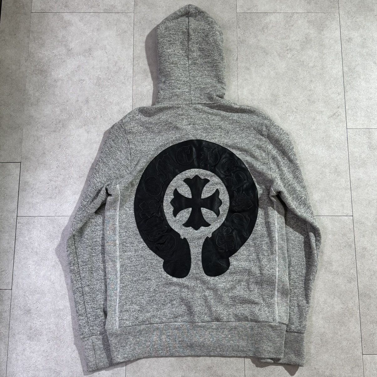 Chrome Hearts Chrome Hearts GRP Y NOT Leather Patchwork Zip-Up