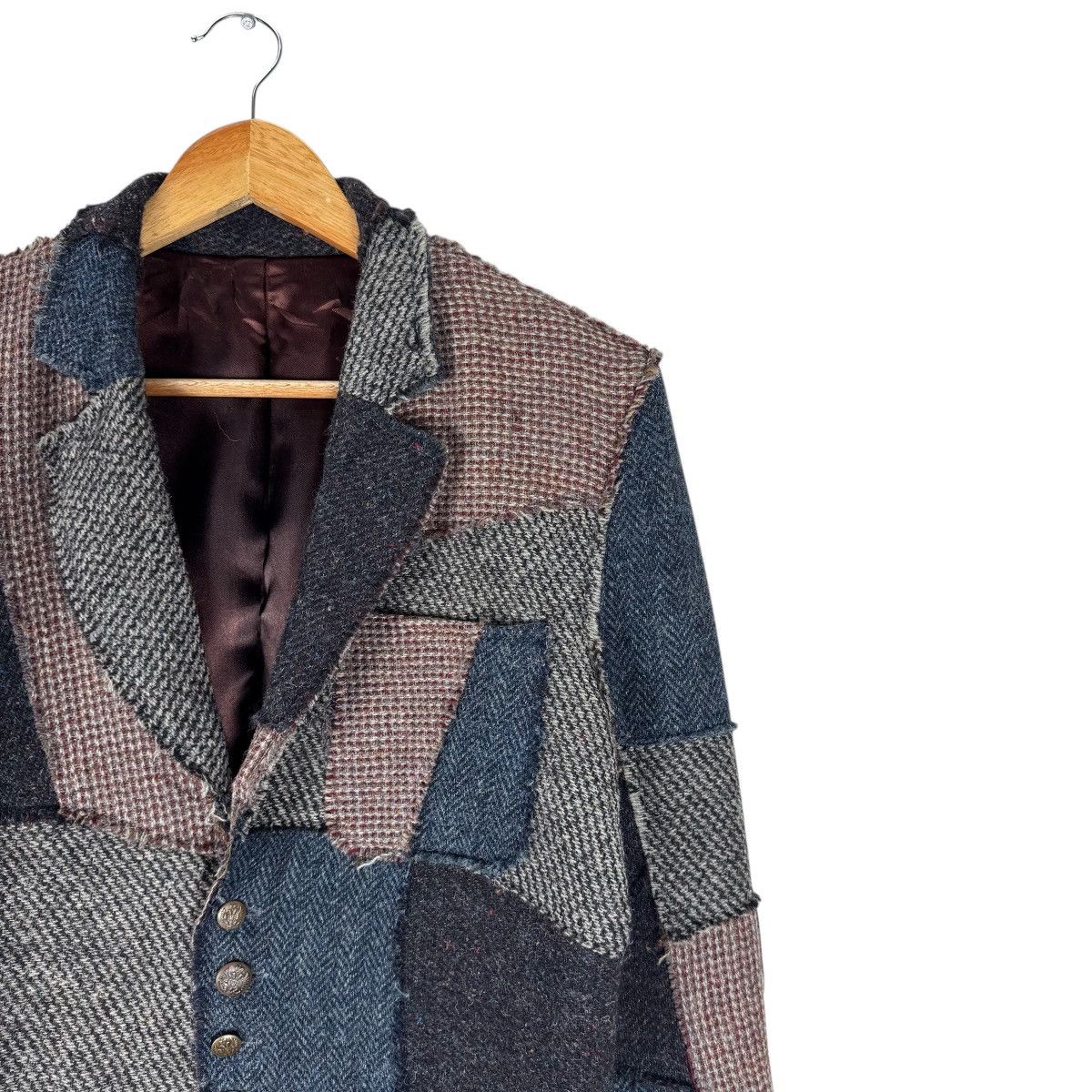 Harris Tweed 🔥HARRIS TWEED PATCHWORK BALMACAAN COAT BLAZER Size US M / EU 48-50 / 2 - 8 Thumbnail